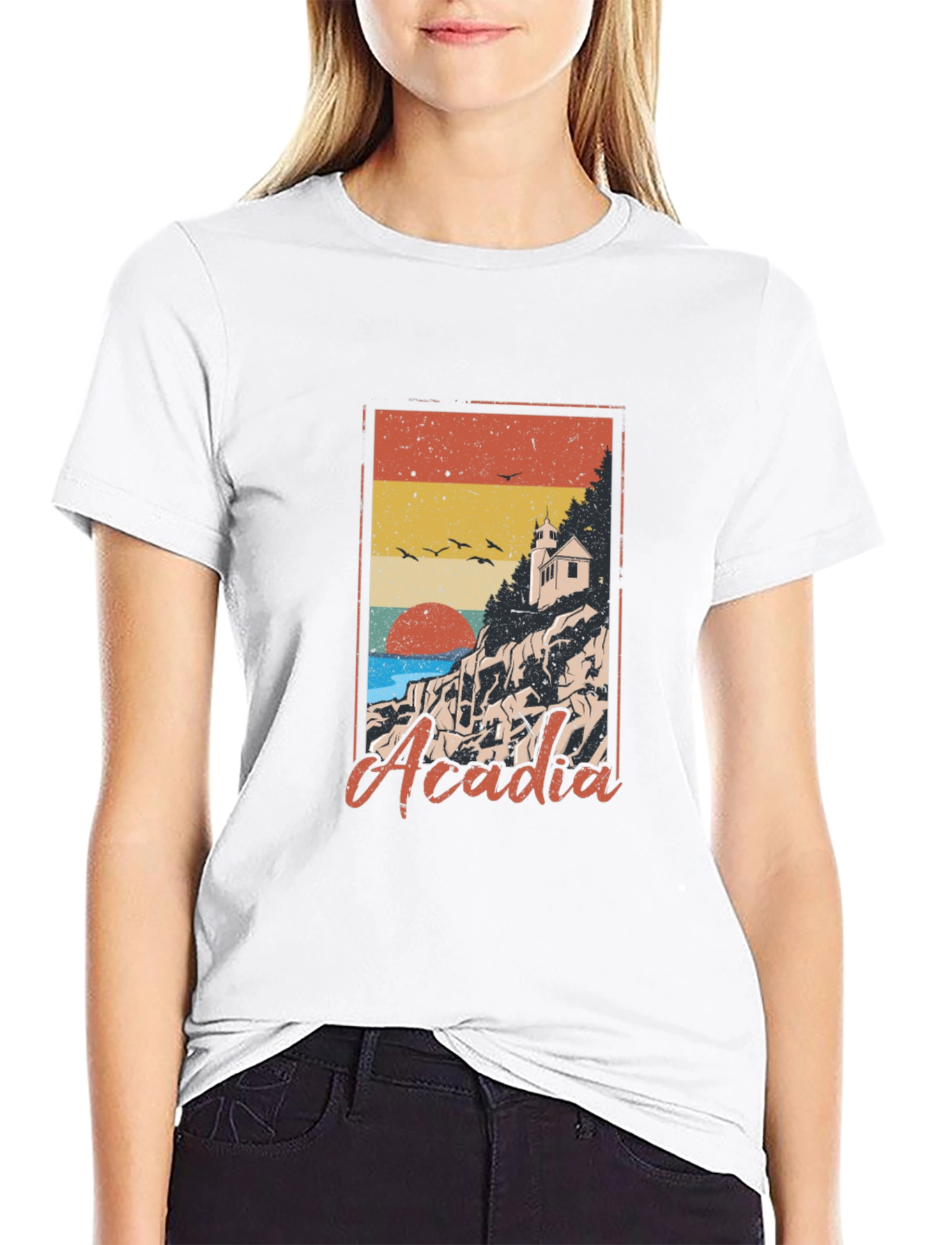 Acadia National Park Graphic T-Shirt - Retro Style Tee