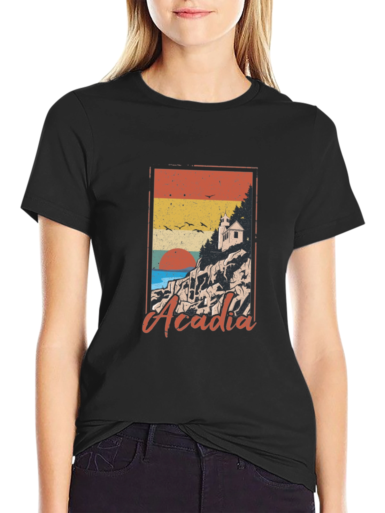 Acadia National Park Graphic T-Shirt - Retro Style Tee