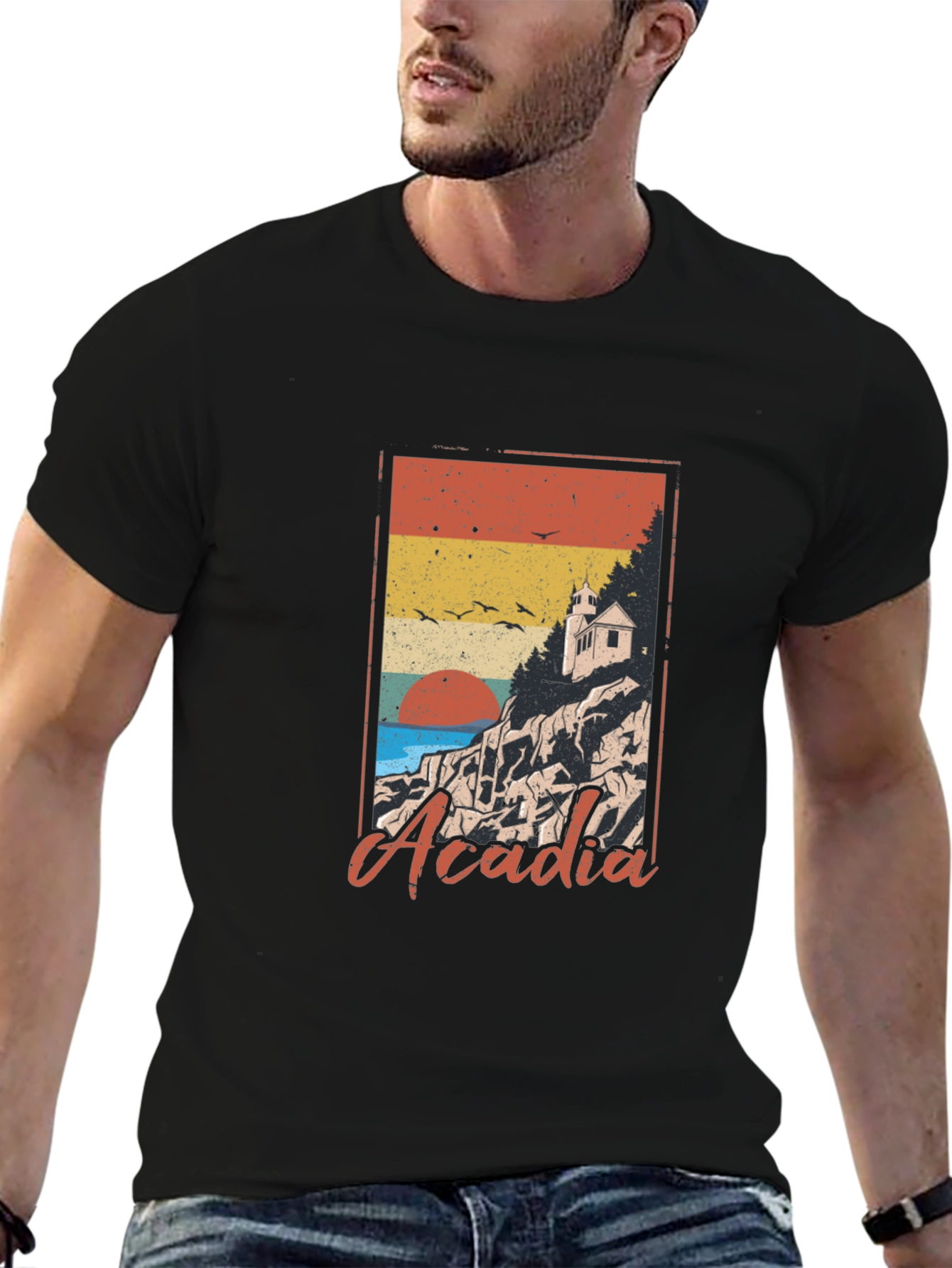 Acadia National Park Graphic T-Shirt - Retro Style Tee