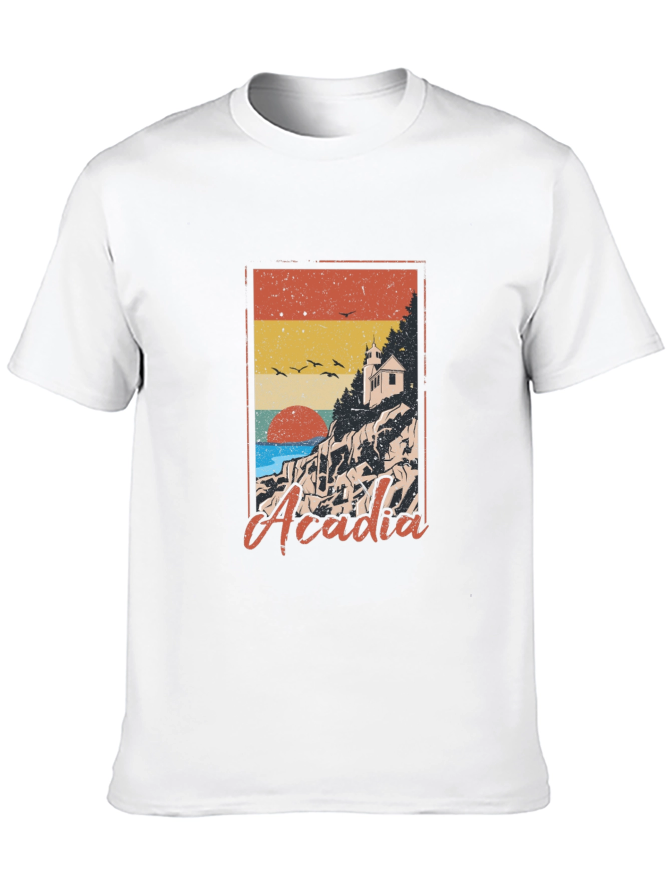 Acadia National Park Graphic T-Shirt - Retro Style Tee