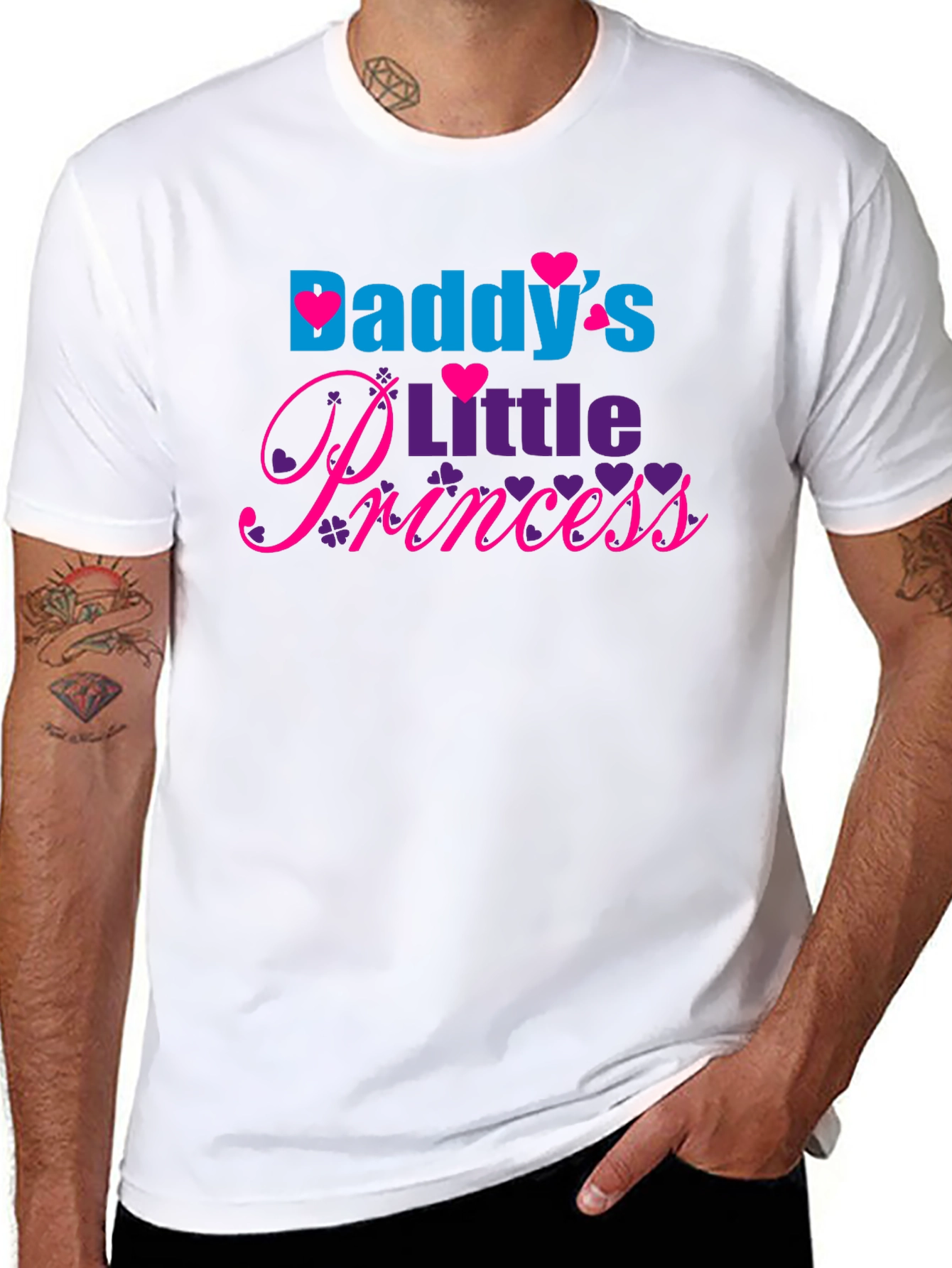 Daddys Little Princess Black T-Shirt
