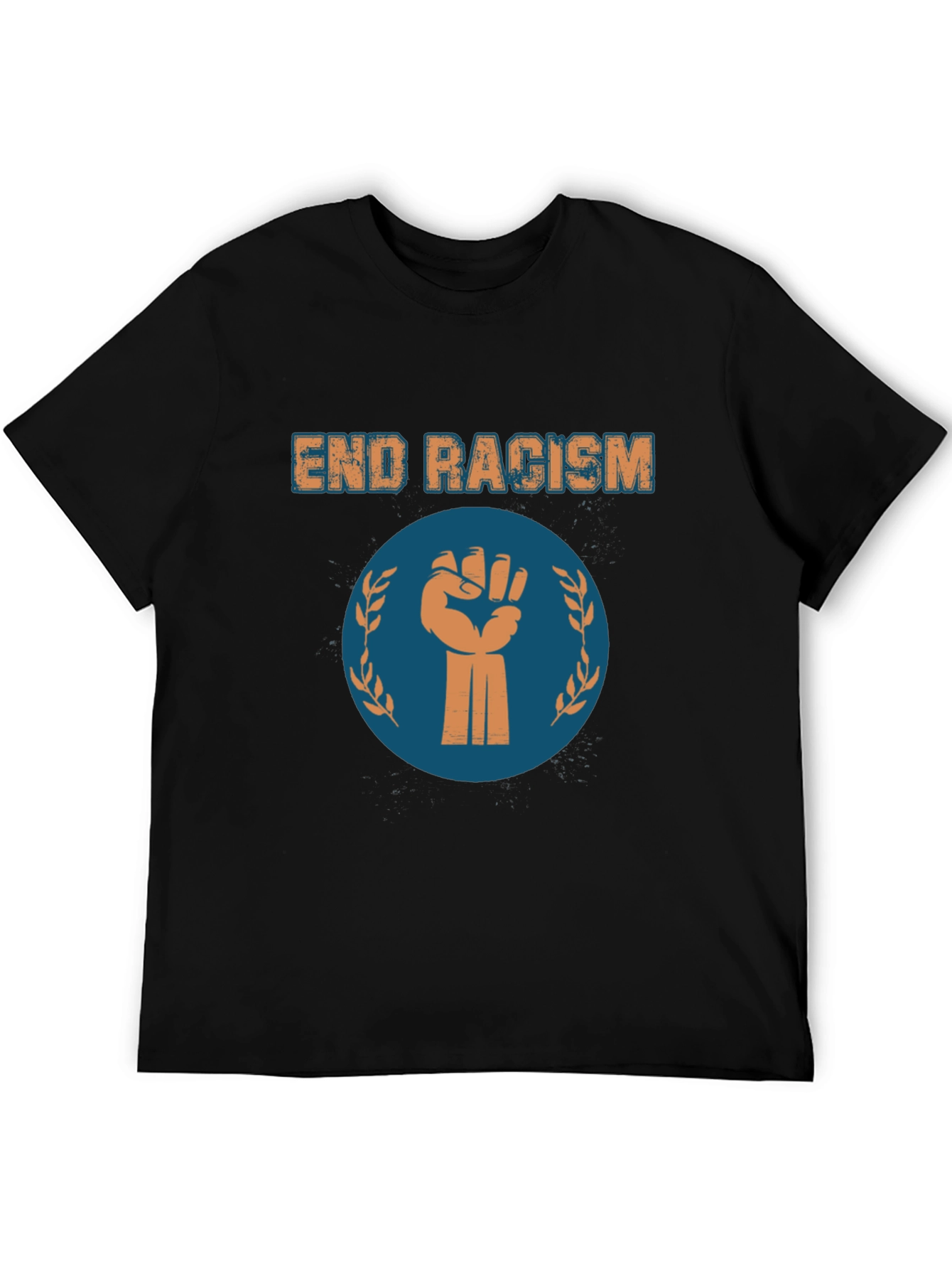 End Racism Graphic Tee - Black Cotton T-Shirt
