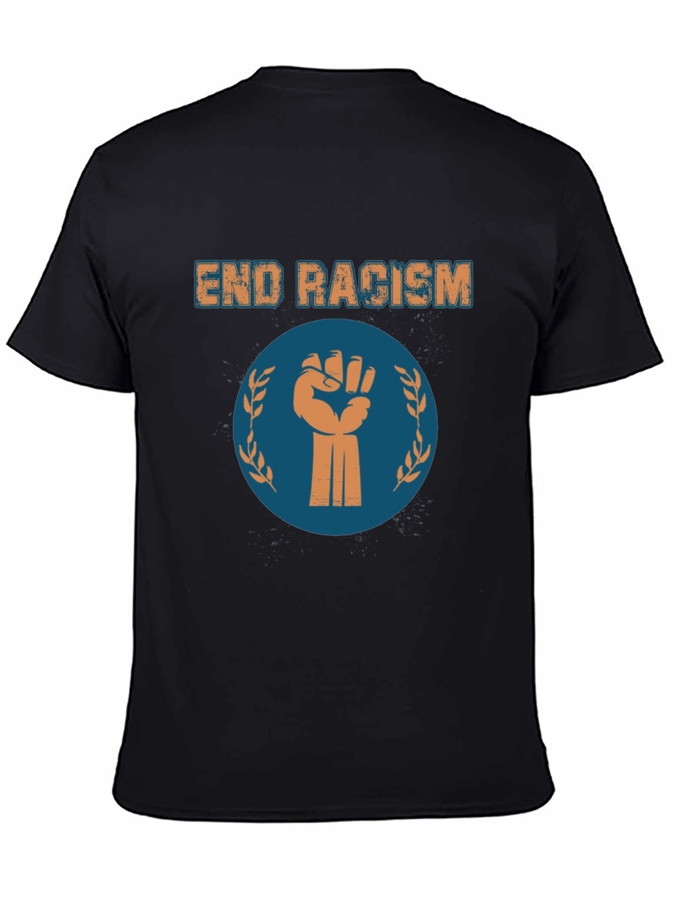 End Racism Graphic Tee - Black Cotton T-Shirt
