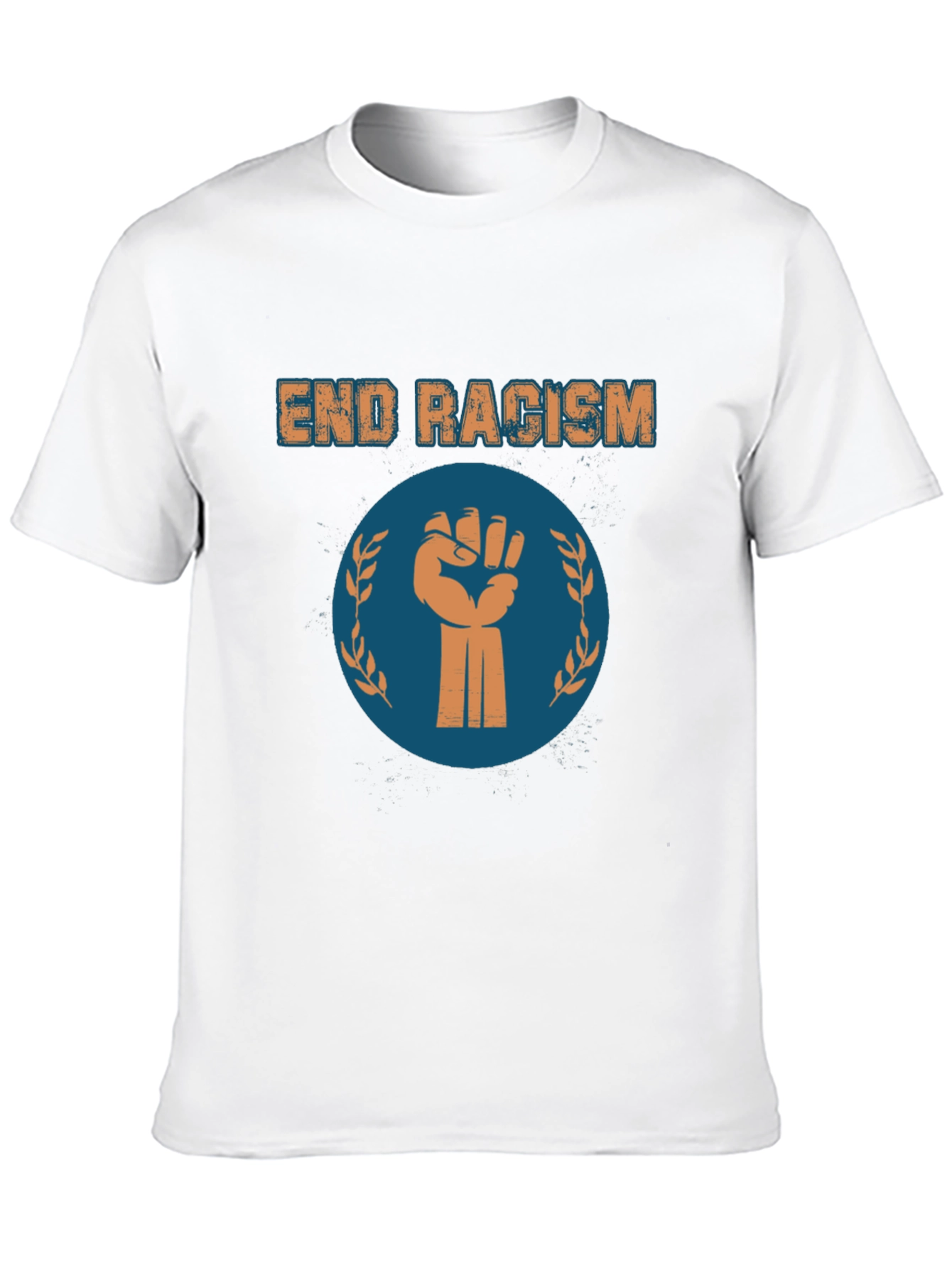 End Racism Graphic Tee - Black Cotton T-Shirt