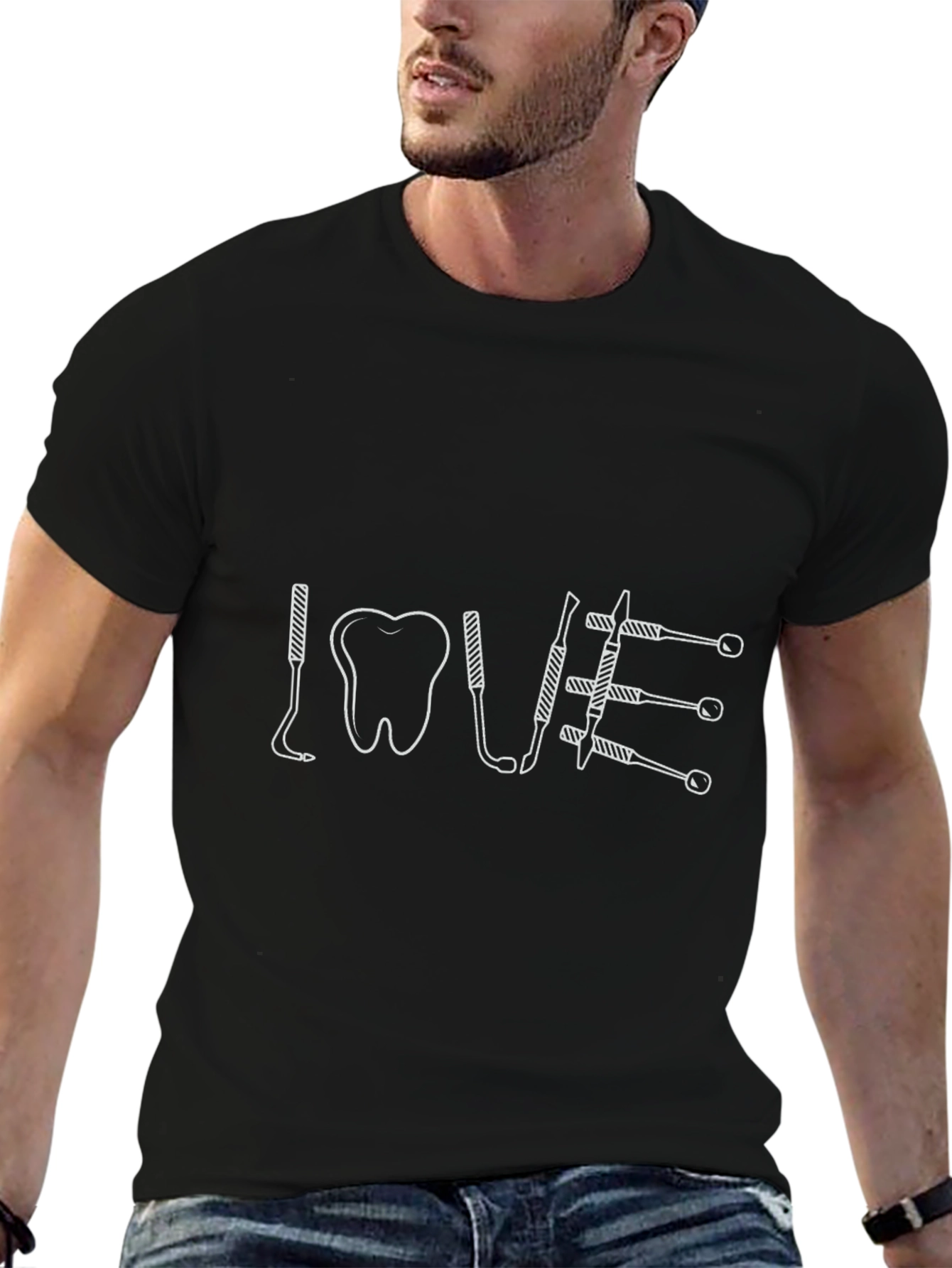 Dentist LOVE Graphic T-Shirt - Black