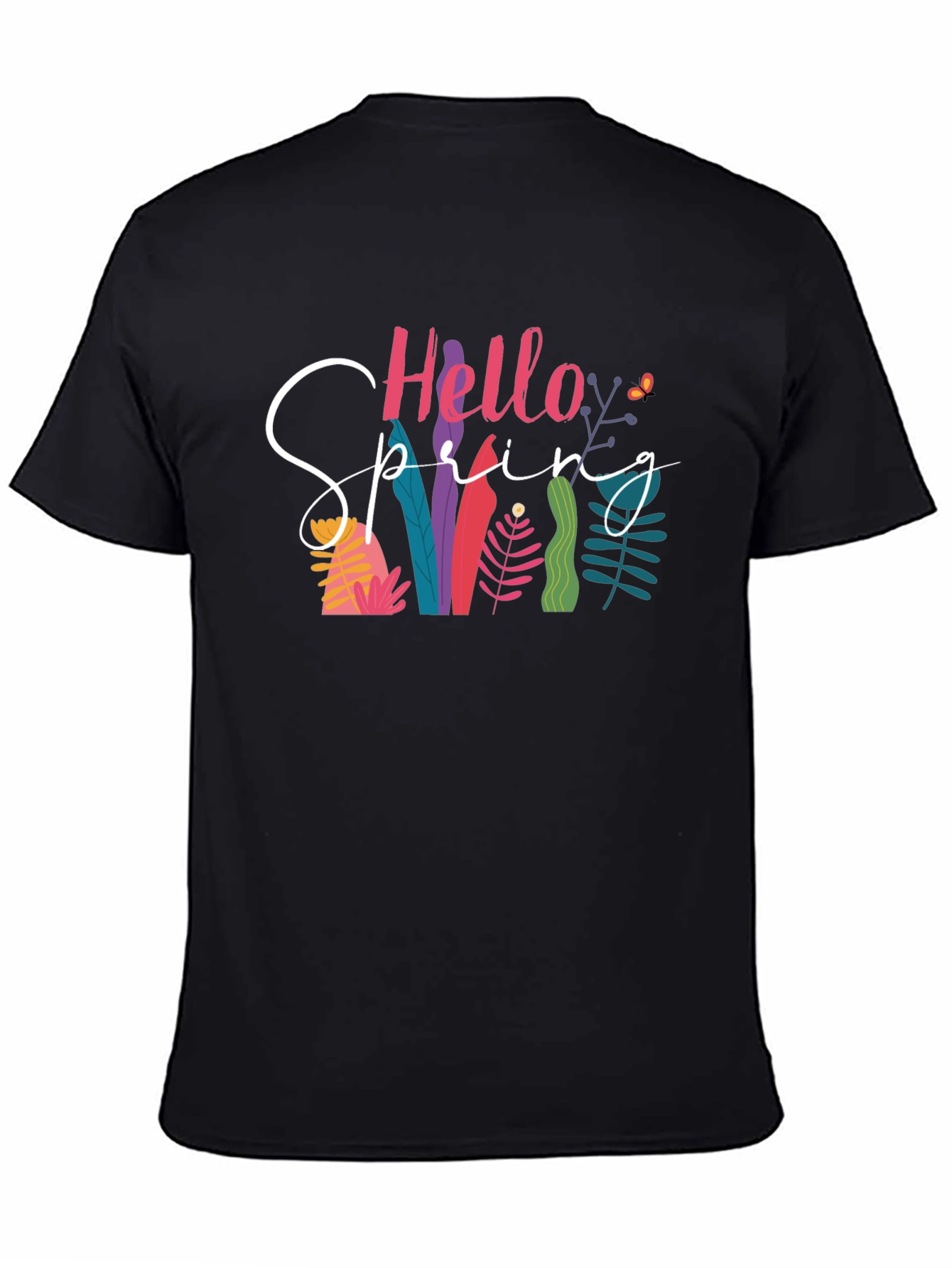 Hello Spring Graphic Tee - Black