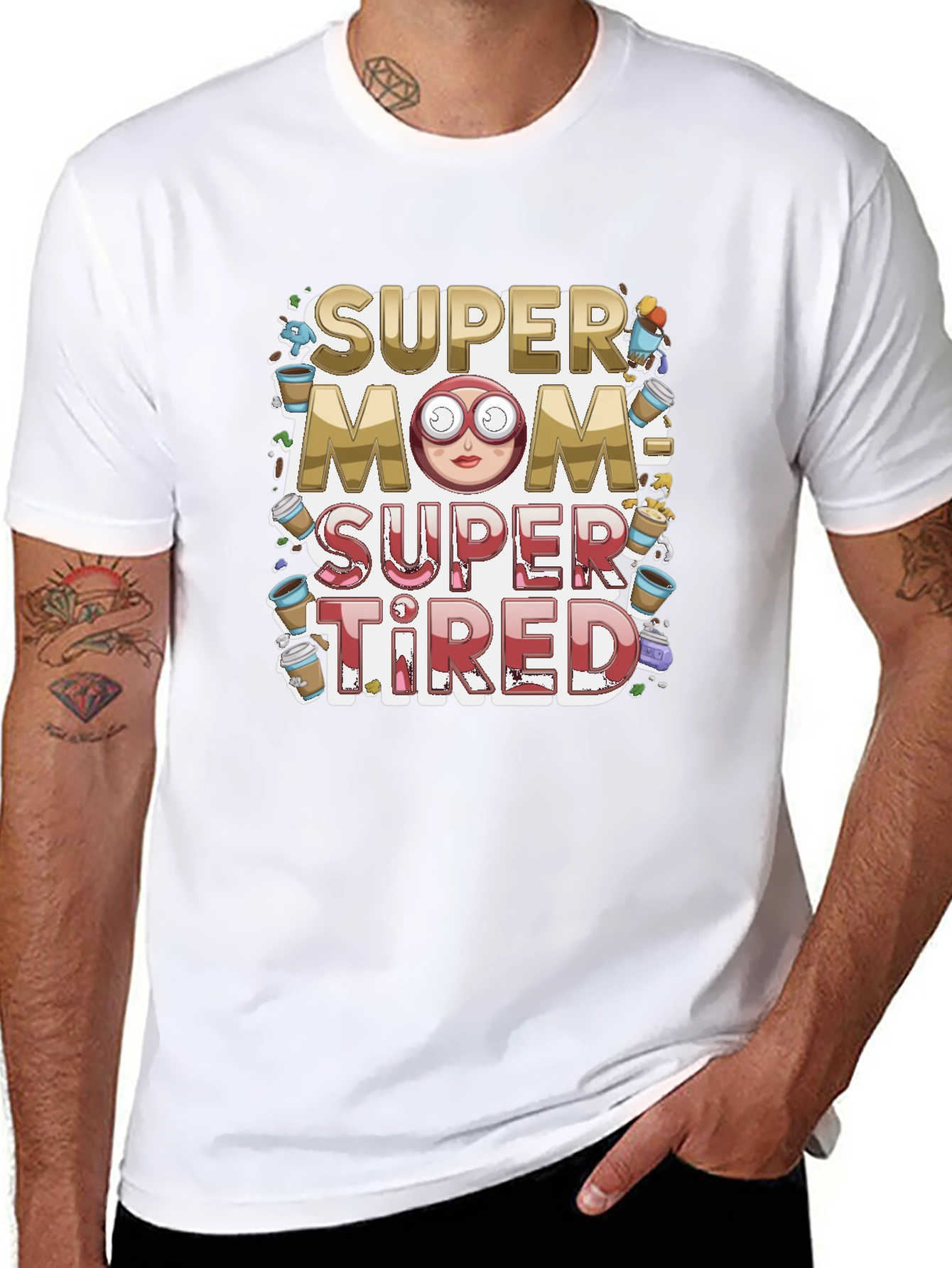Super Mom Super Tired Graphic T-Shirt