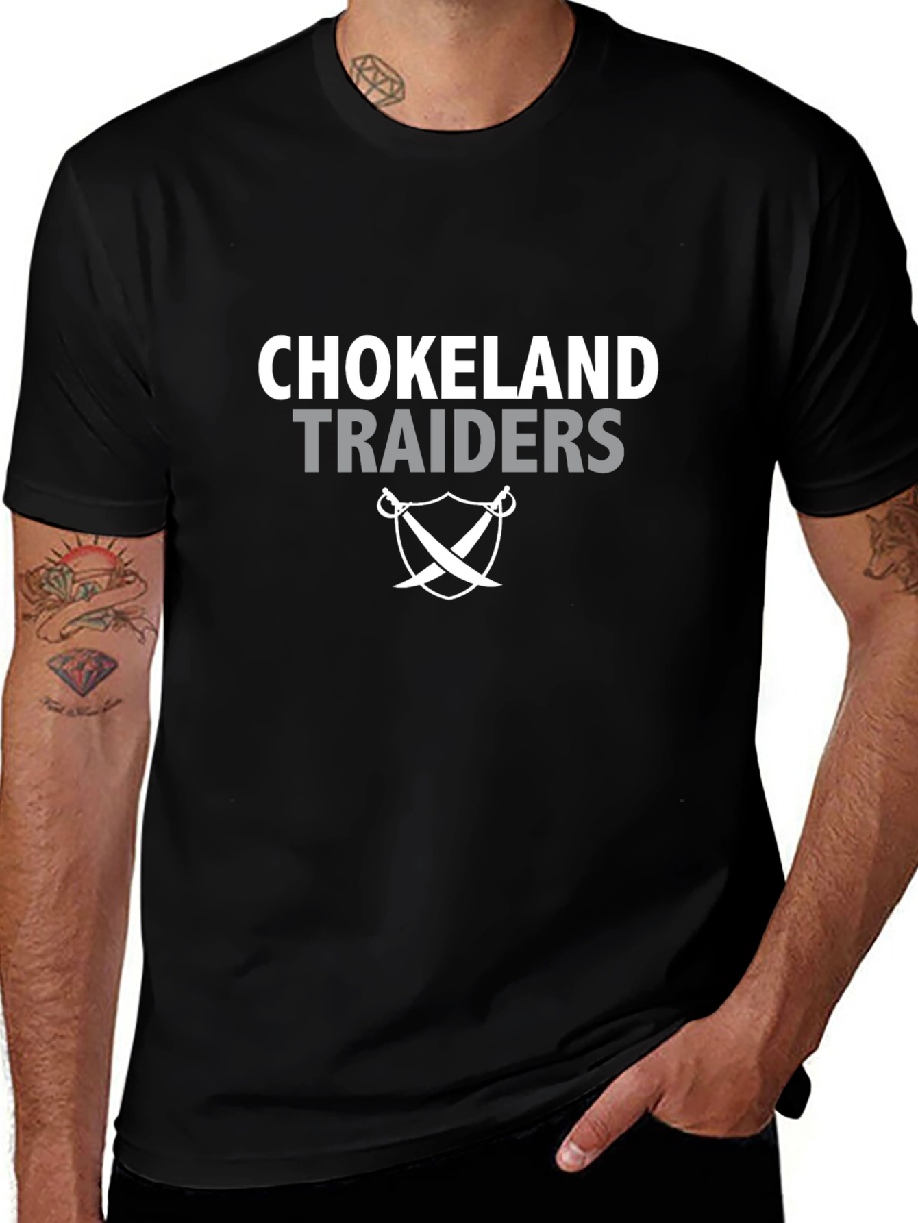 Chokeland Traiders Black Graphic T-Shirt