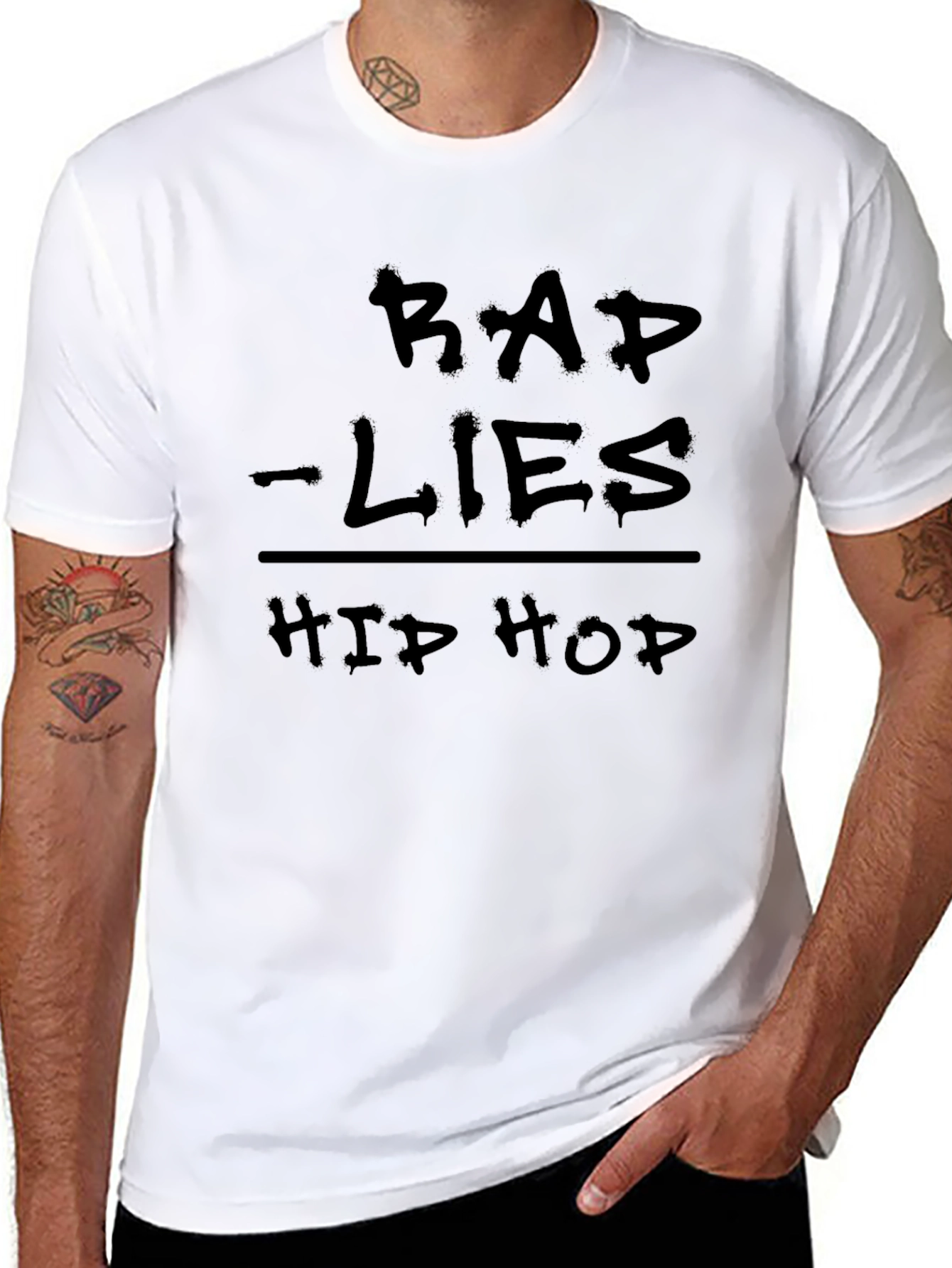 Rap Lies Over Hip Hop Graphic T-Shirt