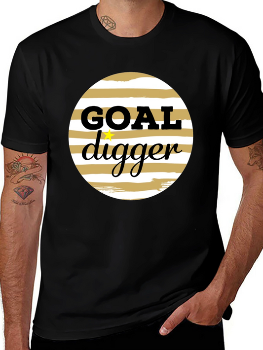 Goal Digger Graphic Tee - Black Crew Neck