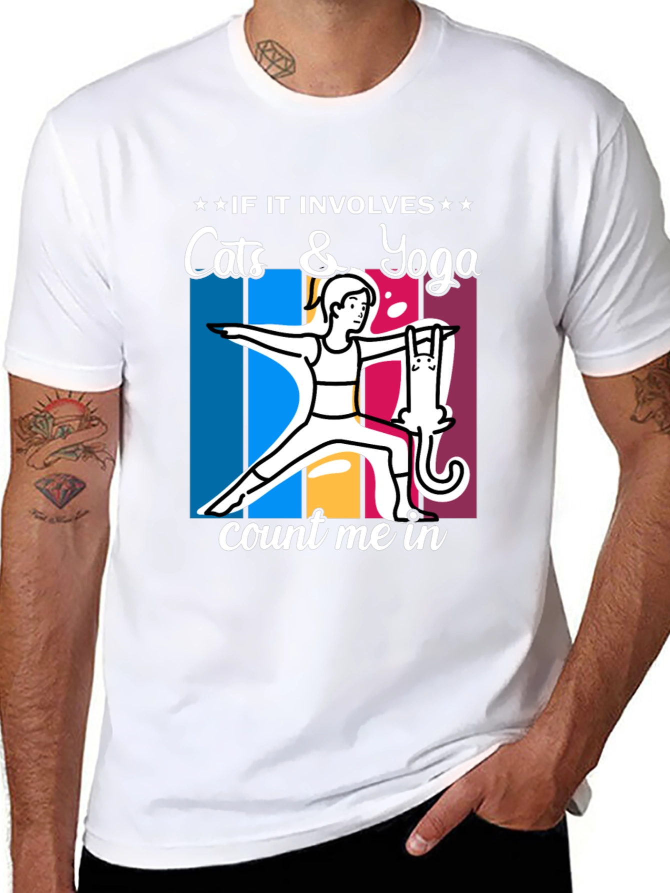 Cats & Yoga T-Shirt: Count Me In!