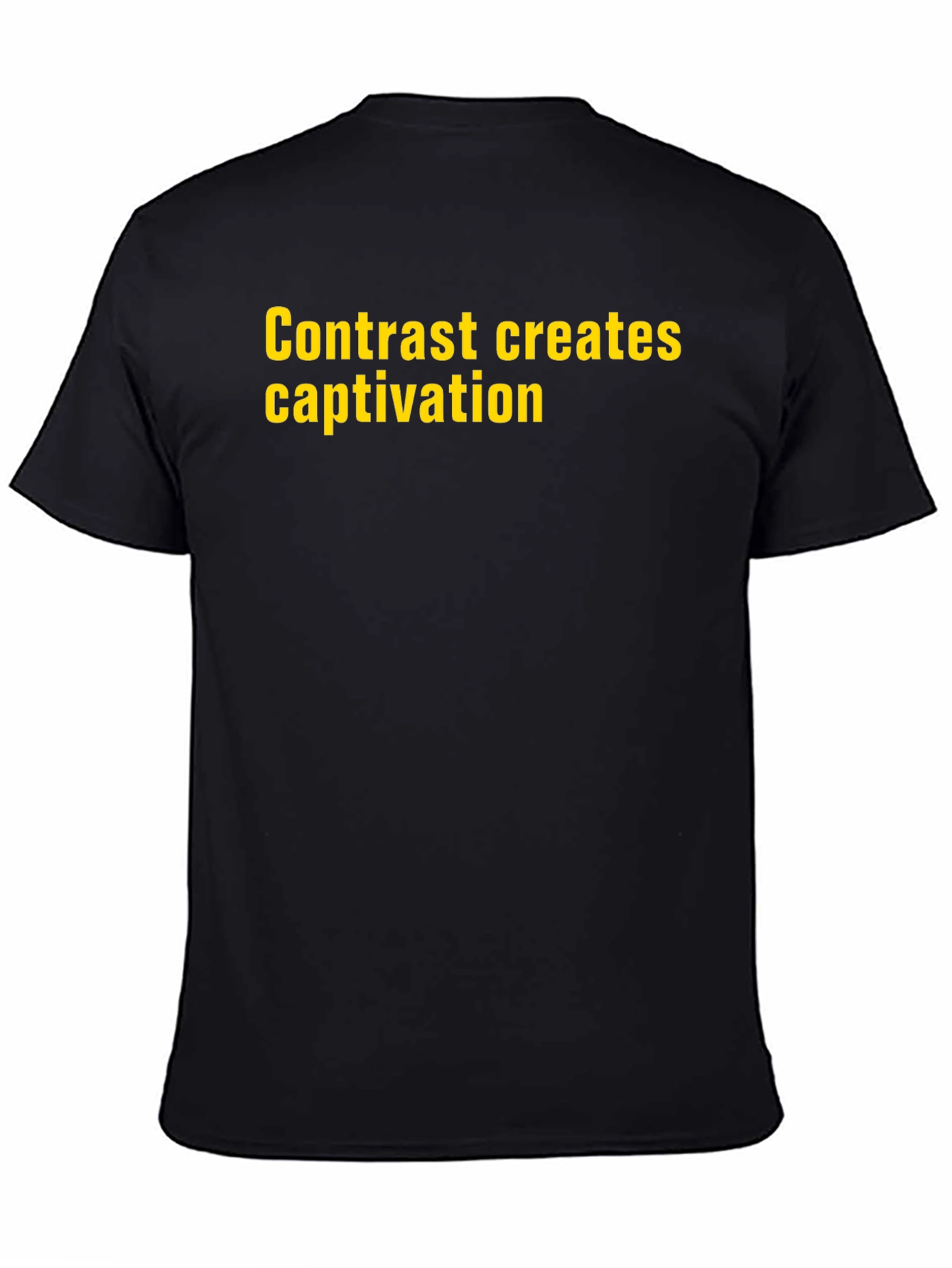 Contrast Creates Captivation Black T-Shirt