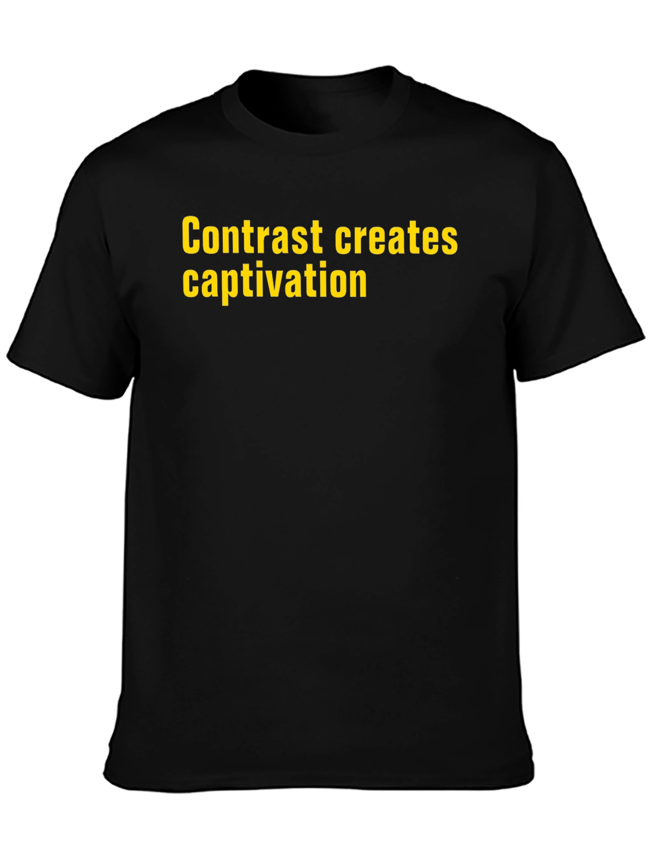 Contrast Creates Captivation Black T-Shirt