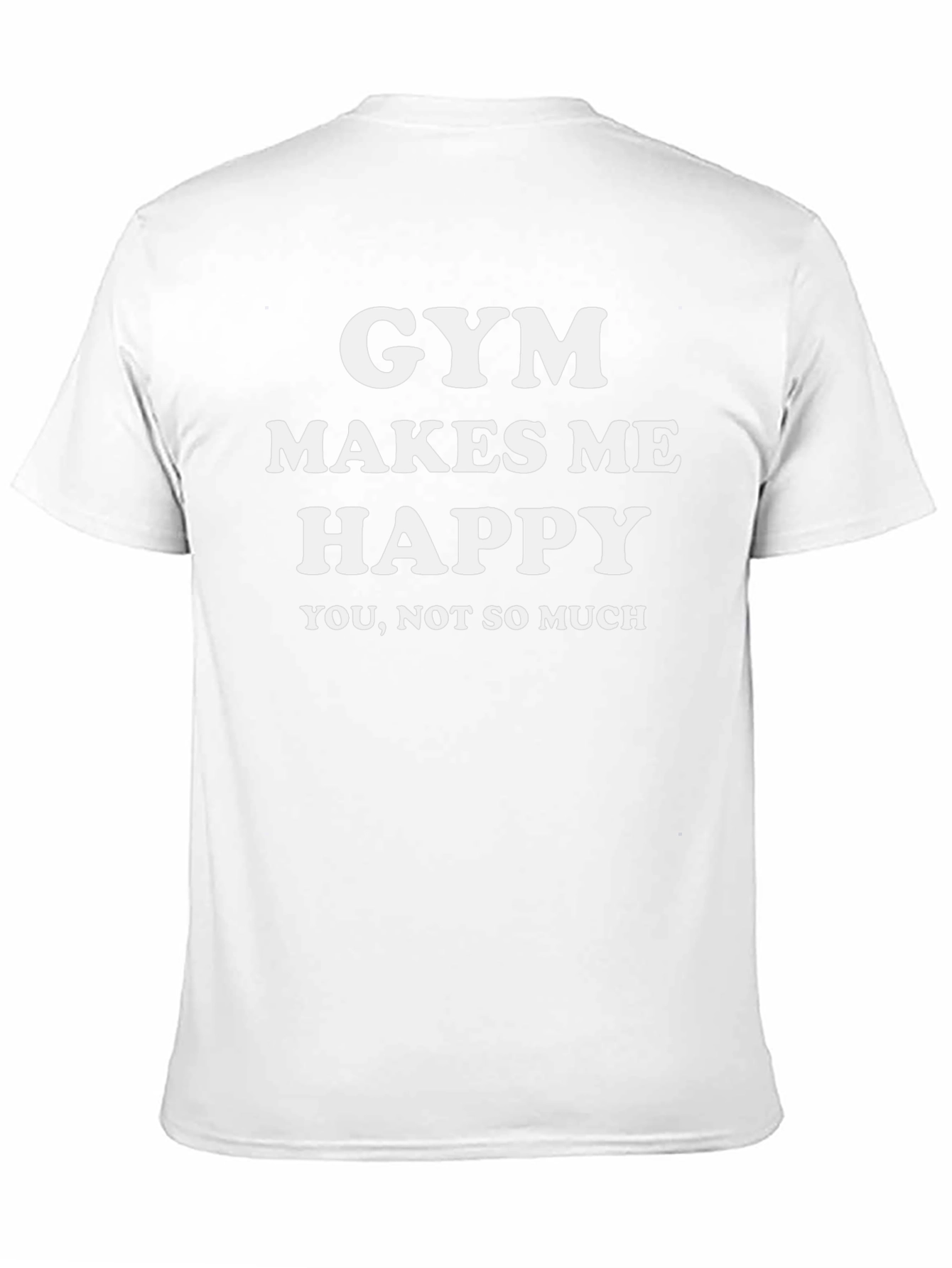 Gym Makes Me Happy Graphic Tee - Black