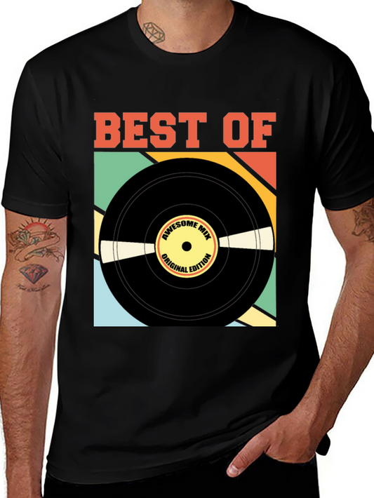 Best Of Vinyl Record Graphic Tee - Retro Music Lover