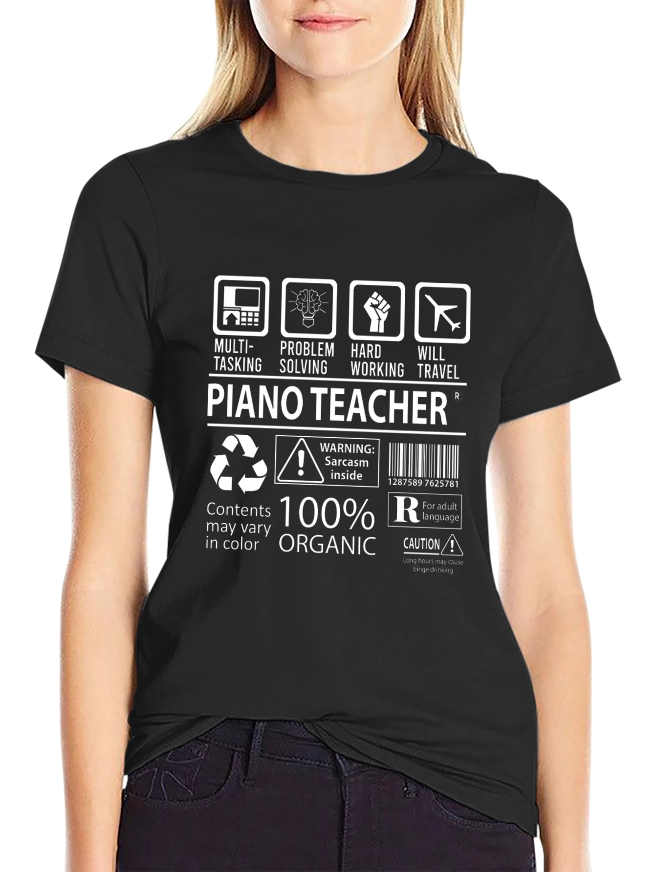 Piano Teacher Funny Graphic T-Shirt