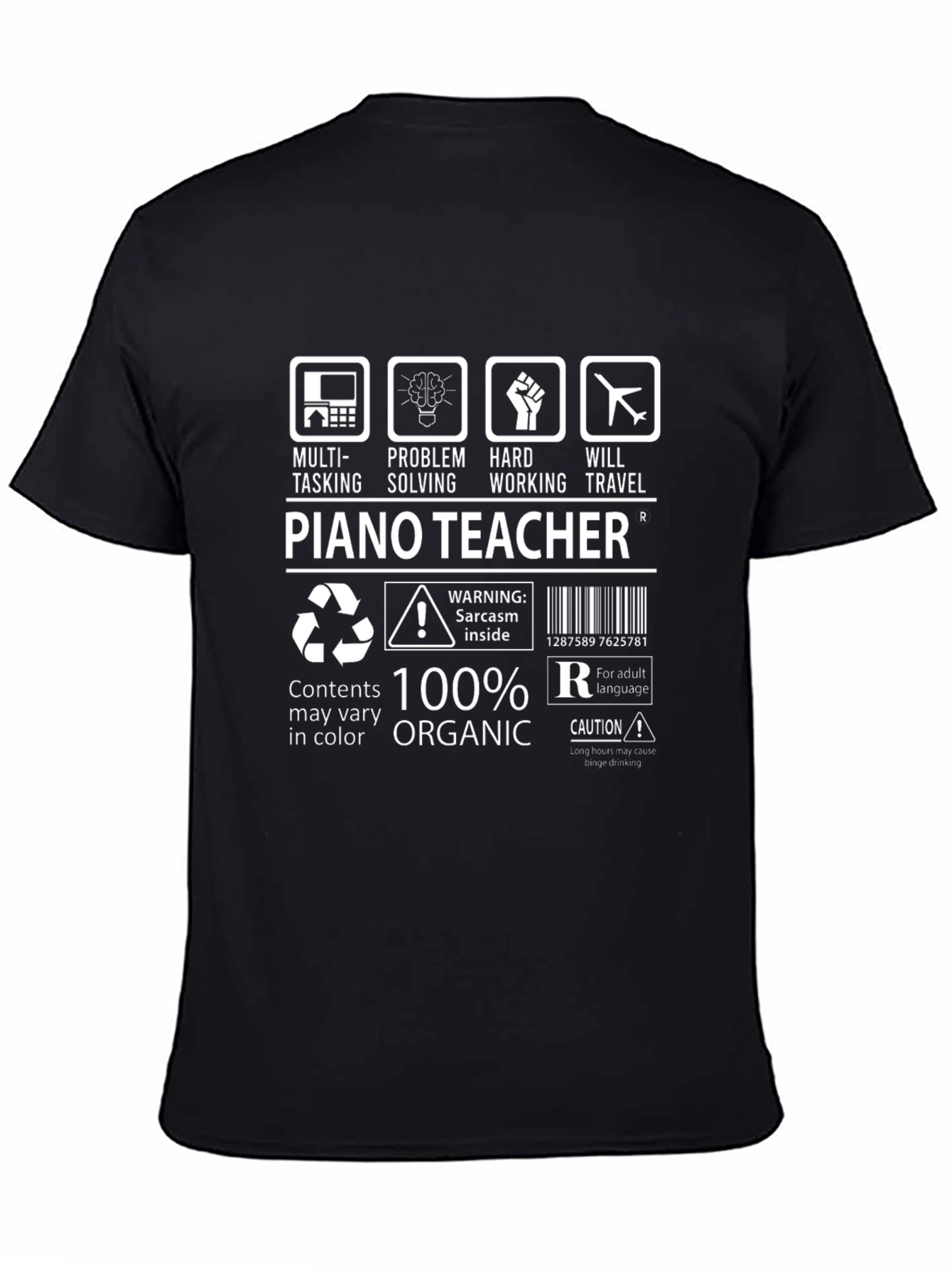 Piano Teacher Funny Graphic T-Shirt