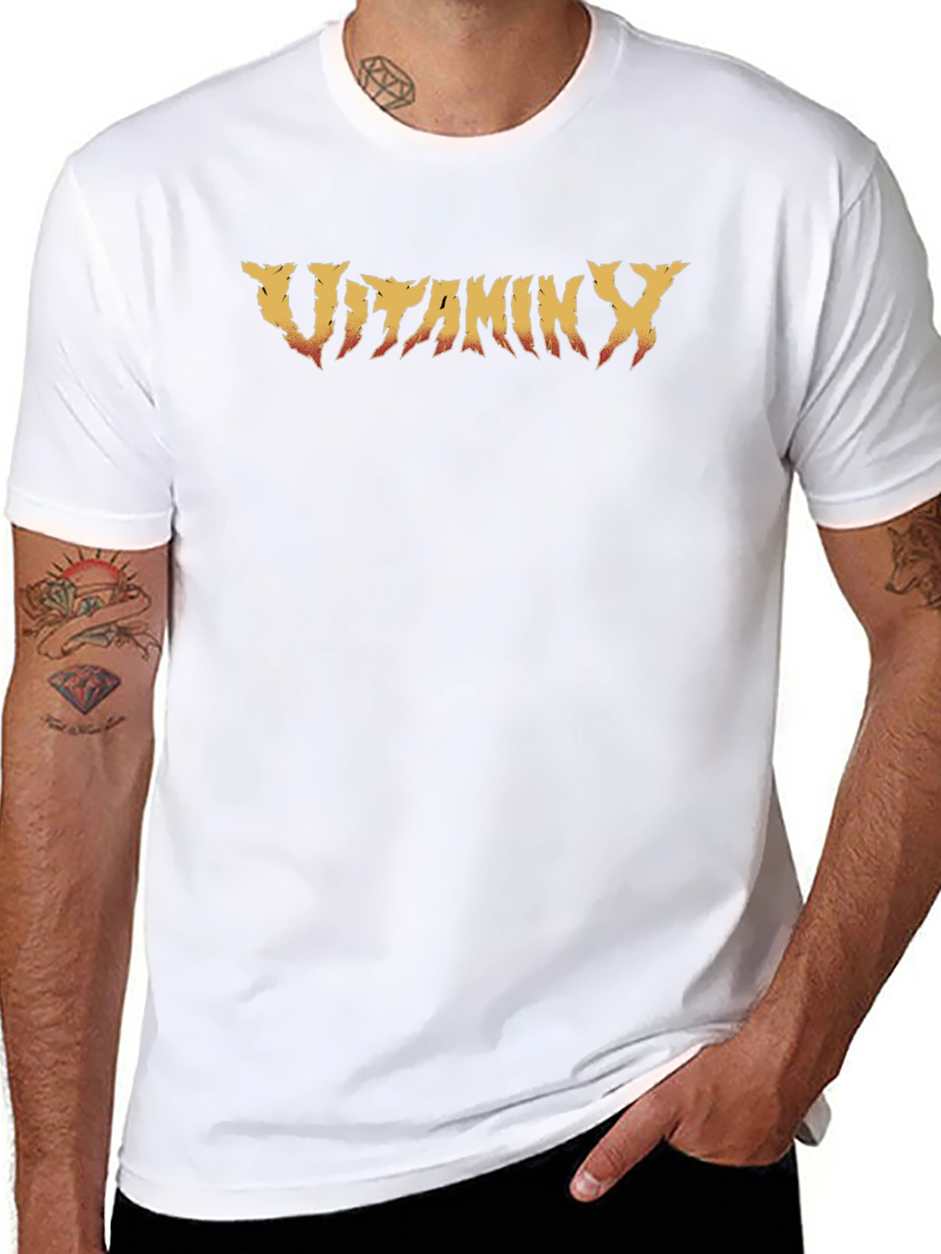 Vitamin X Black T-Shirt - Band Logo Tee
