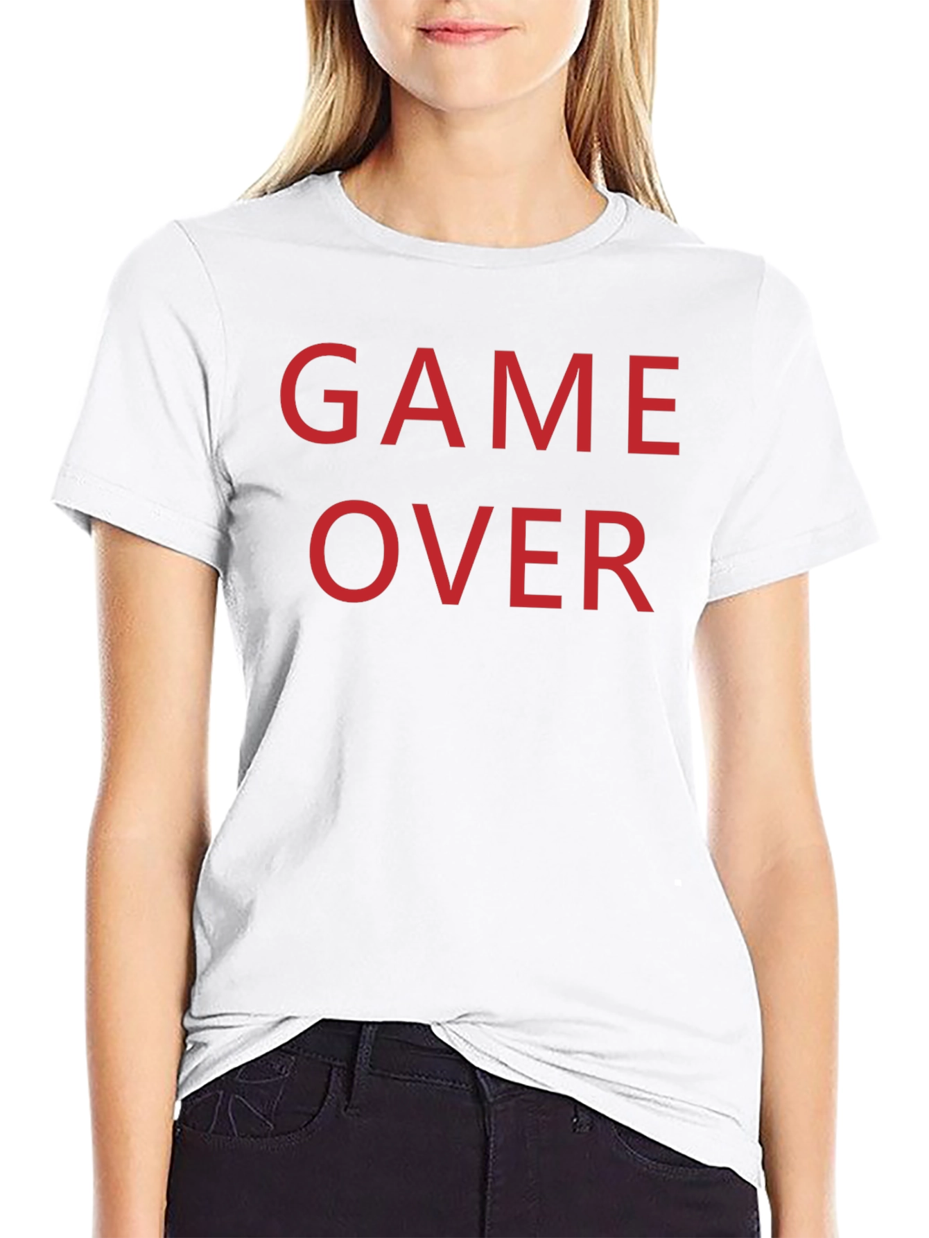 Game Over T-Shirt - Red Text on Black