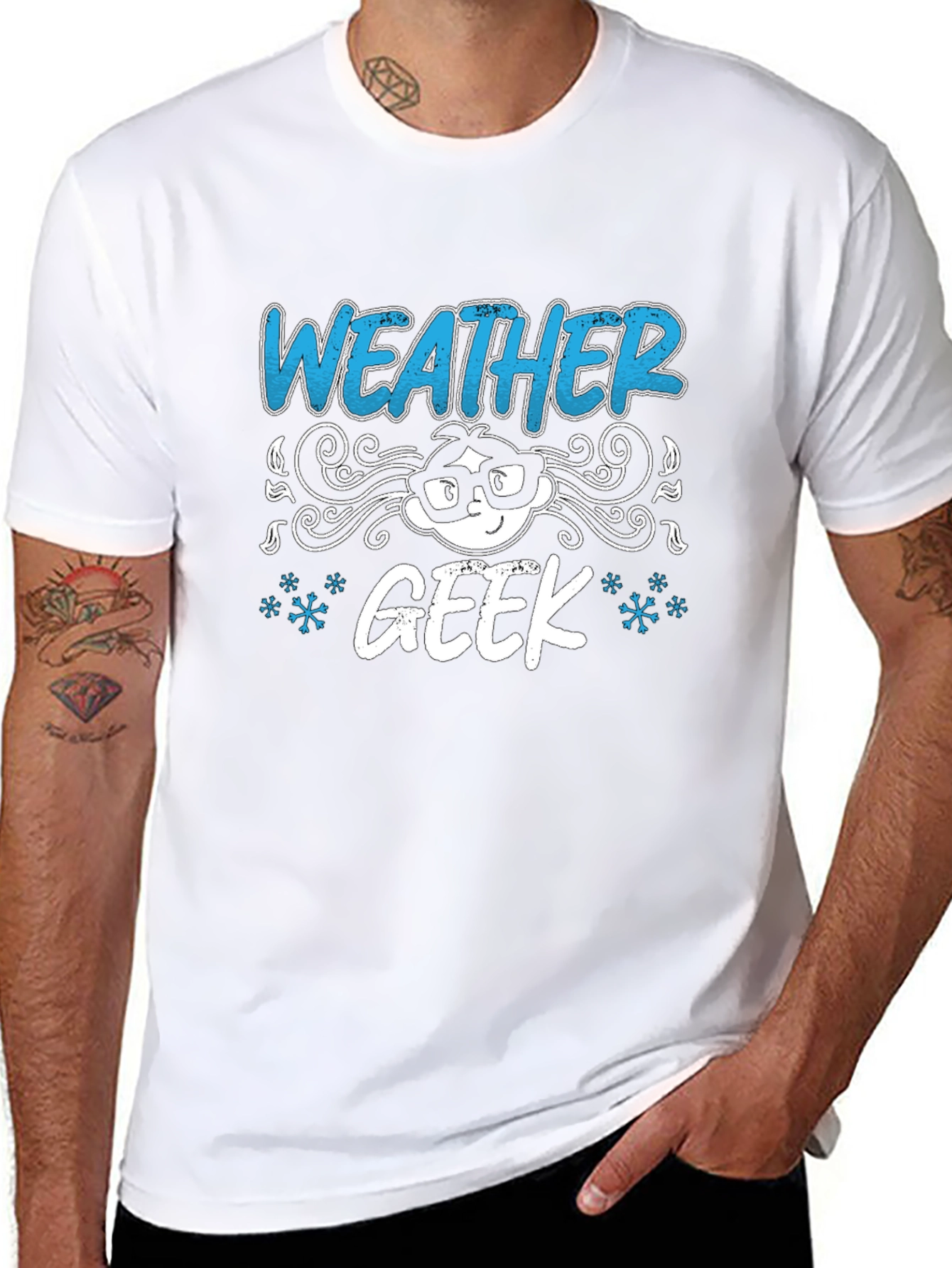 Weather Geek Graphic T-Shirt - Black