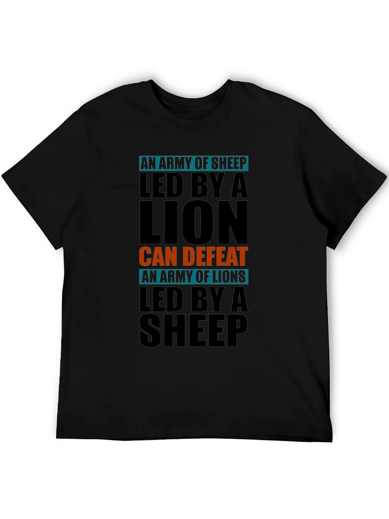 Lion Led Army T-Shirt - Motivational Design