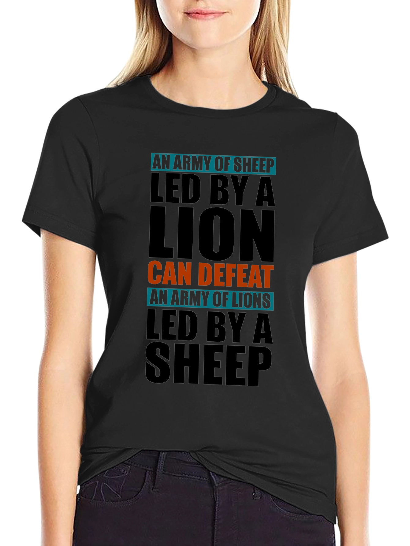Lion Led Army T-Shirt - Motivational Design