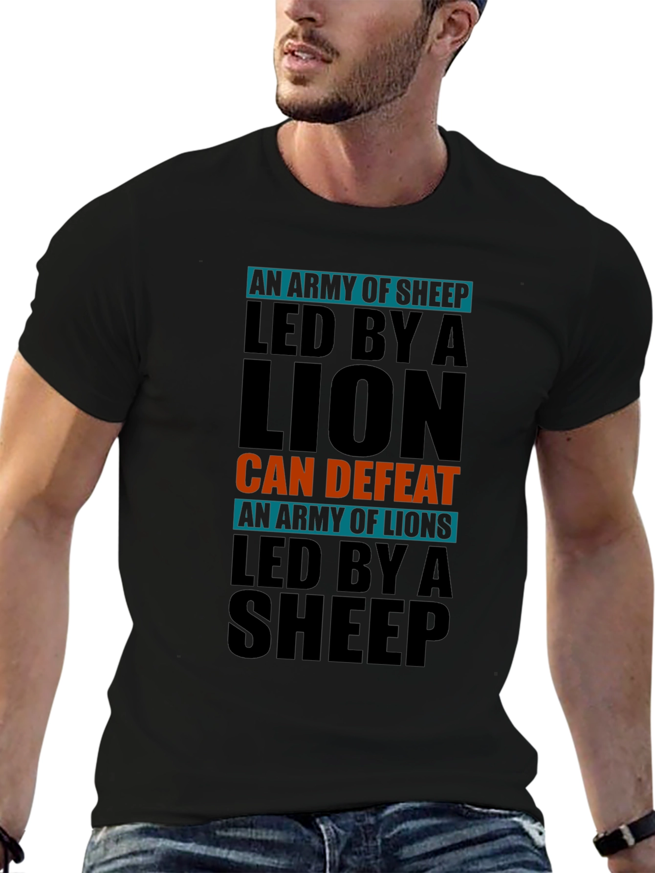Lion Led Army T-Shirt - Motivational Design