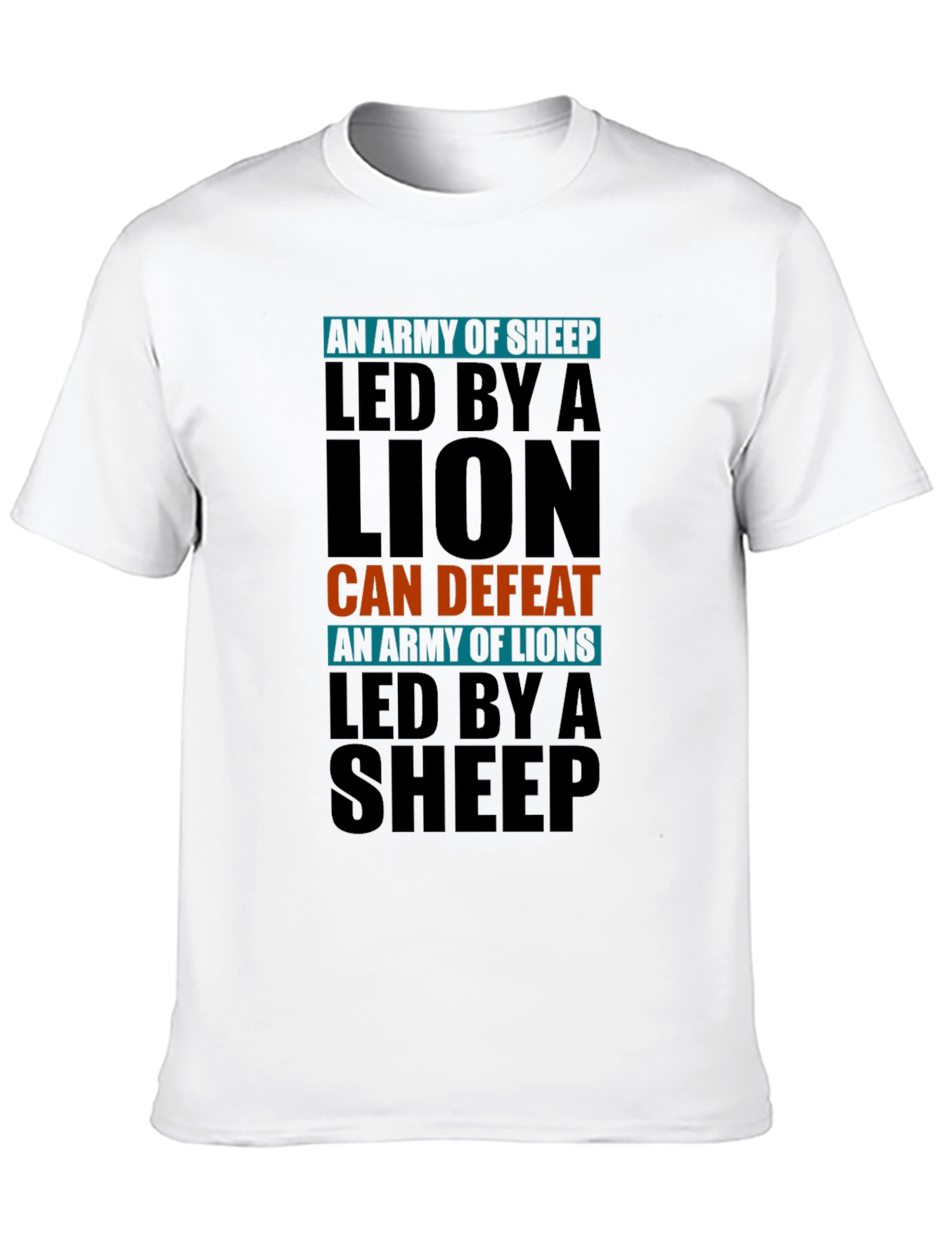 Lion Led Army T-Shirt - Motivational Design