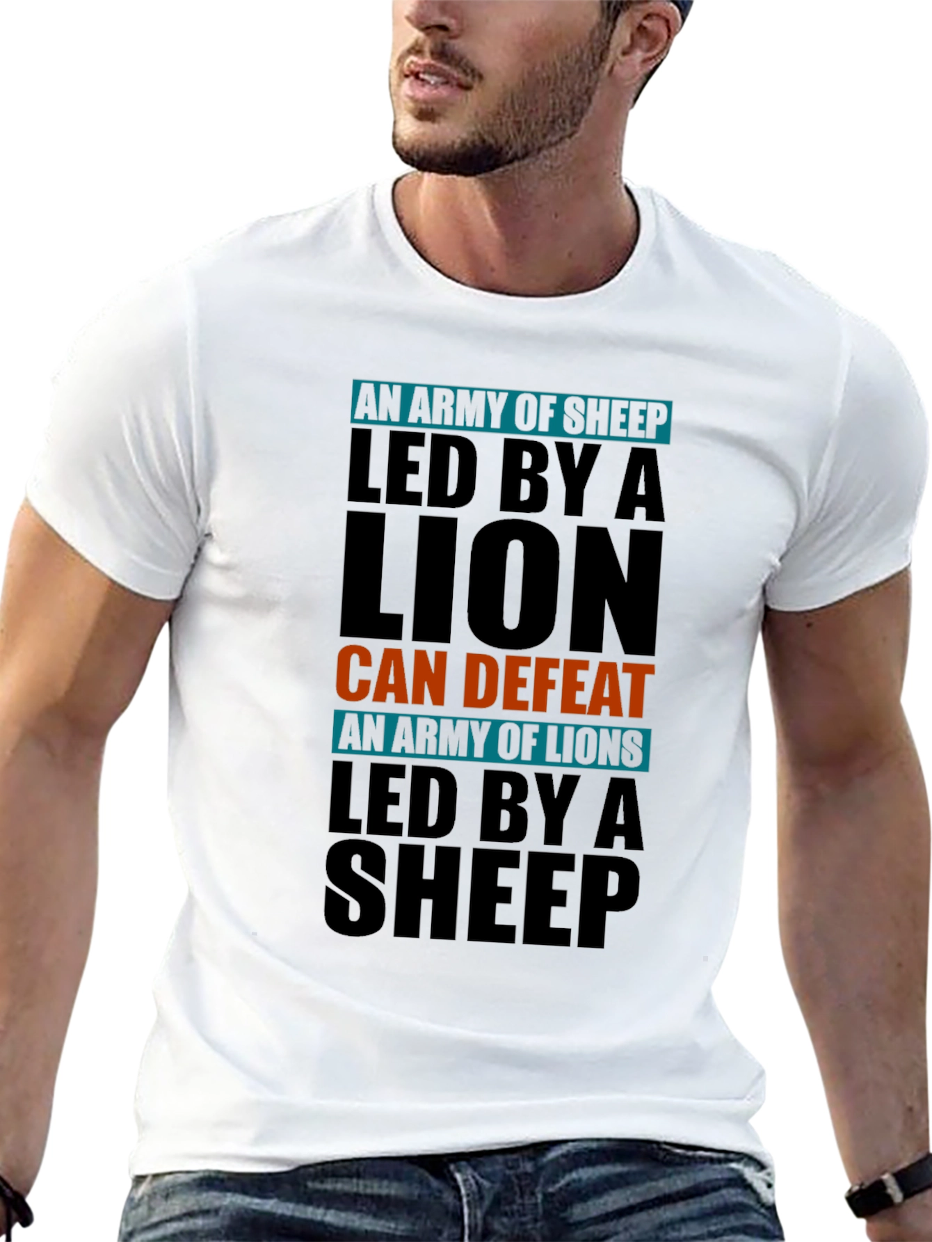 Lion Led Army T-Shirt - Motivational Design
