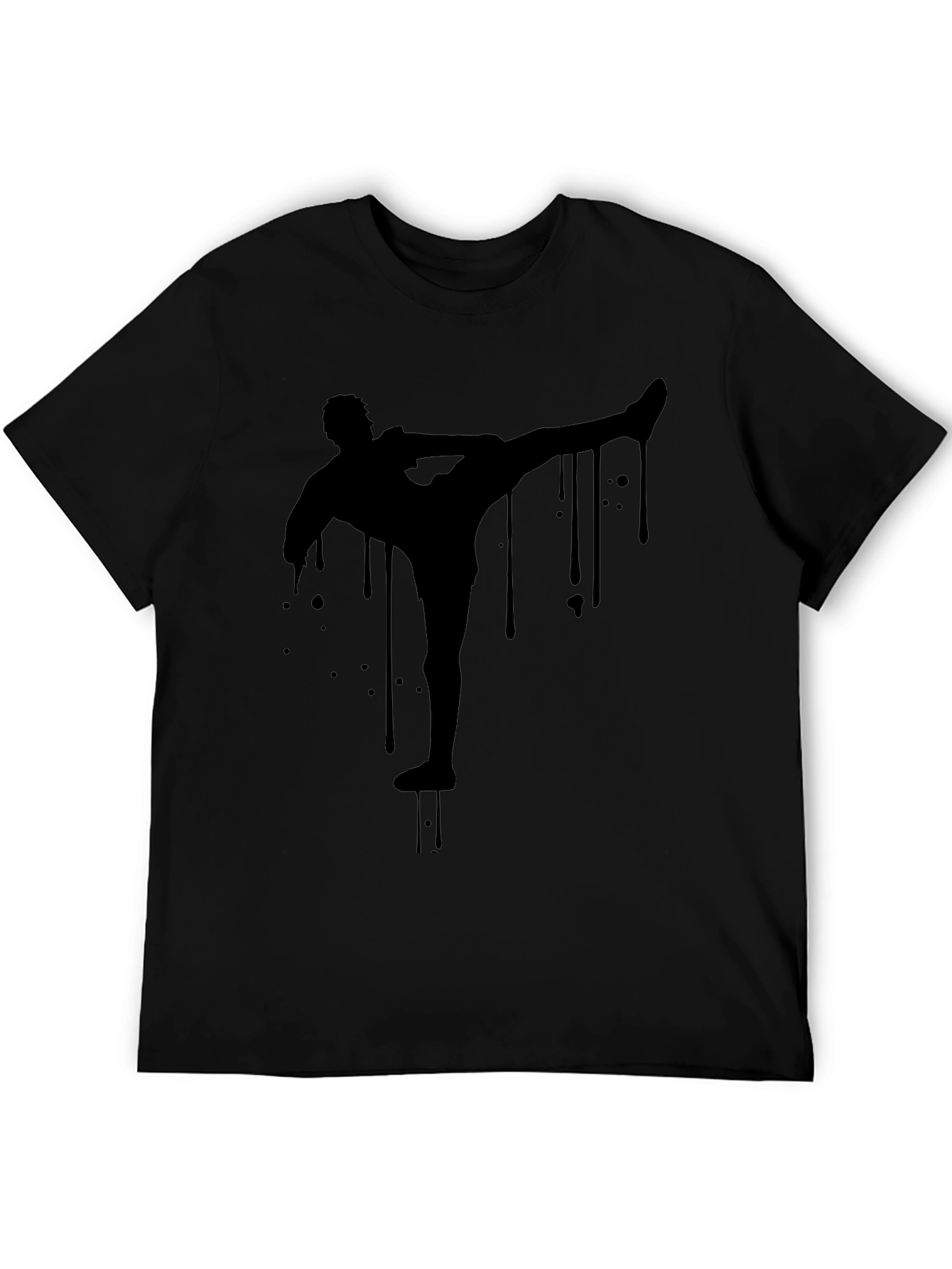 Silhouette Kick Black Tee - Modern Streetwear Style