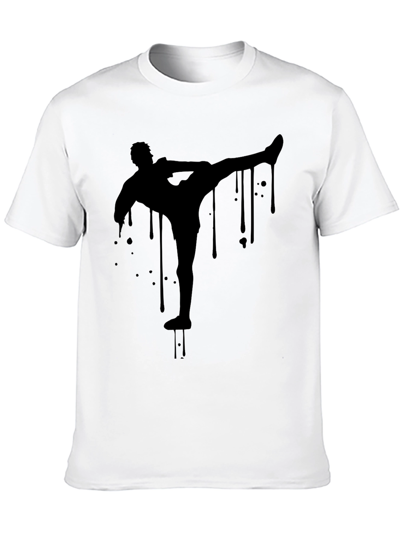 Silhouette Kick Black Tee - Modern Streetwear Style