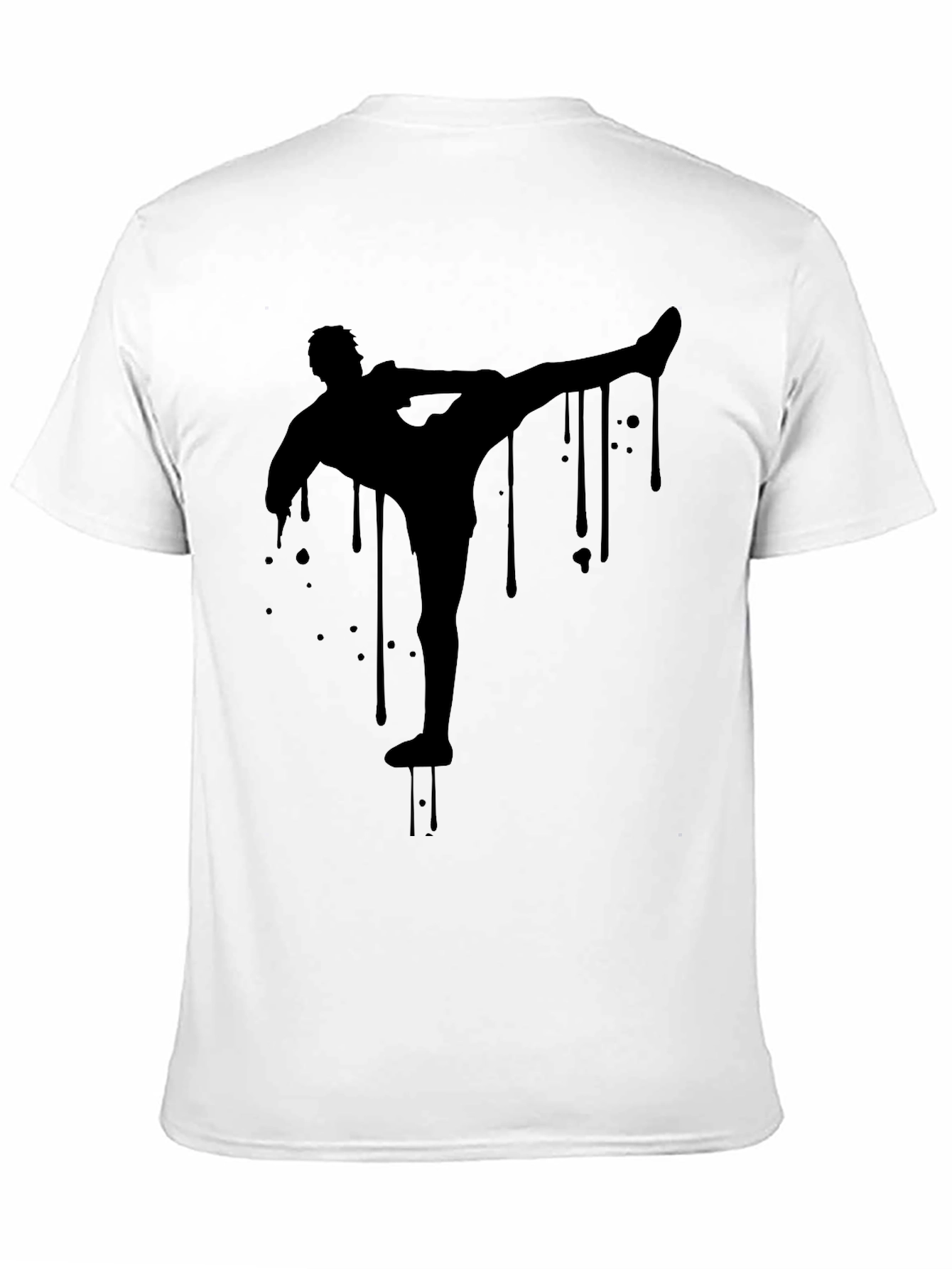 Silhouette Kick Black Tee - Modern Streetwear Style