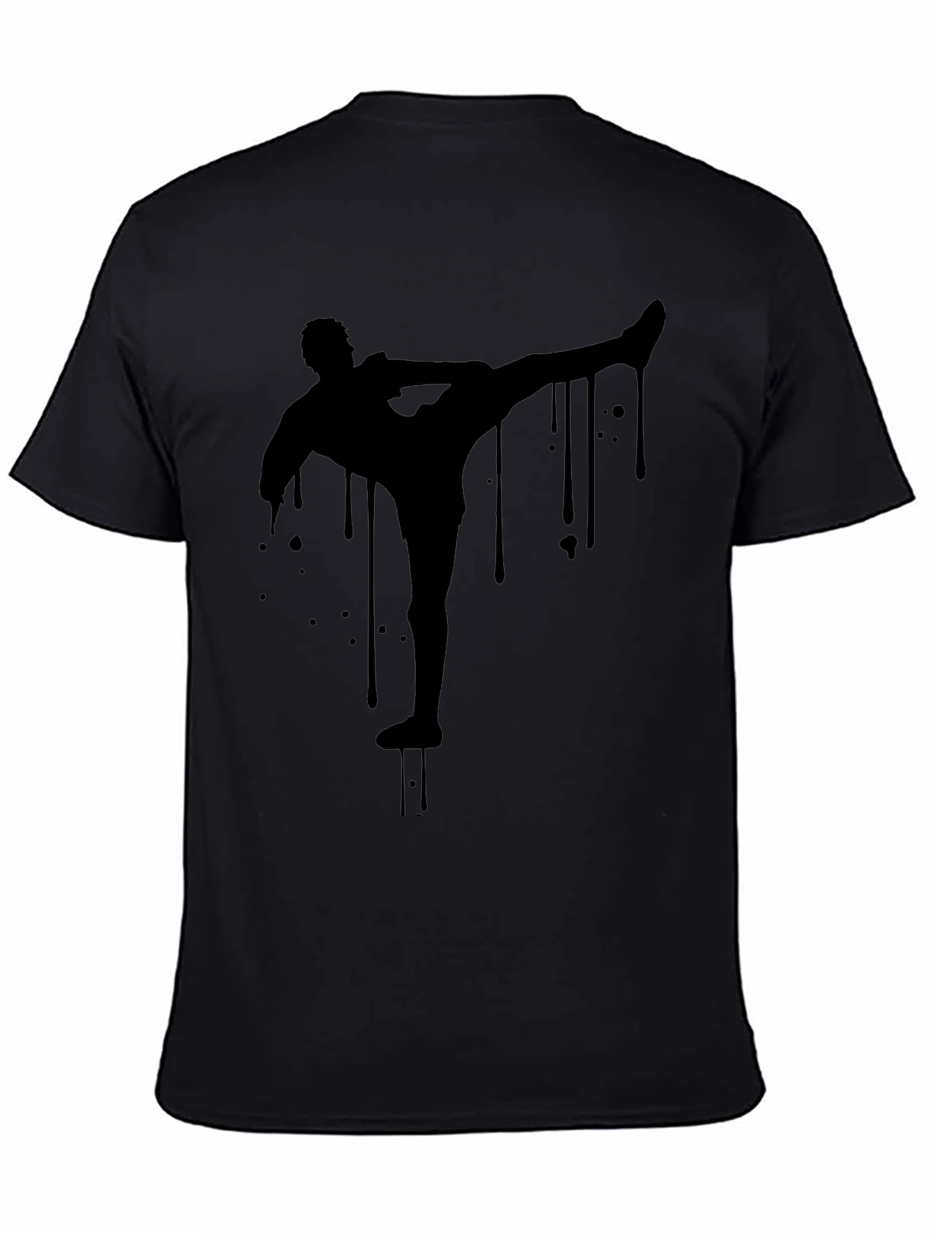 Silhouette Kick Black Tee - Modern Streetwear Style