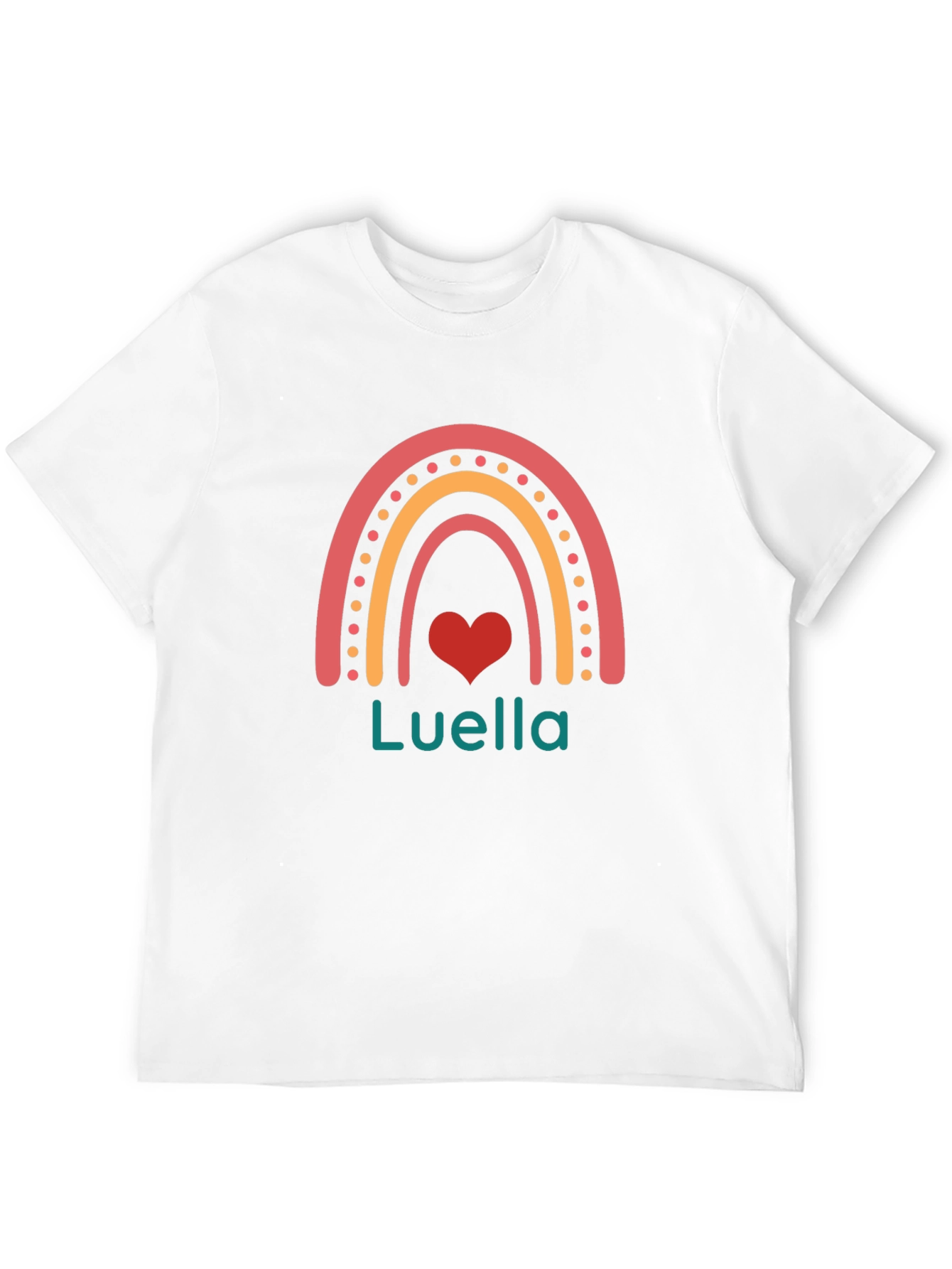Luella Rainbow Heart Graphic Tee - Black Cotton