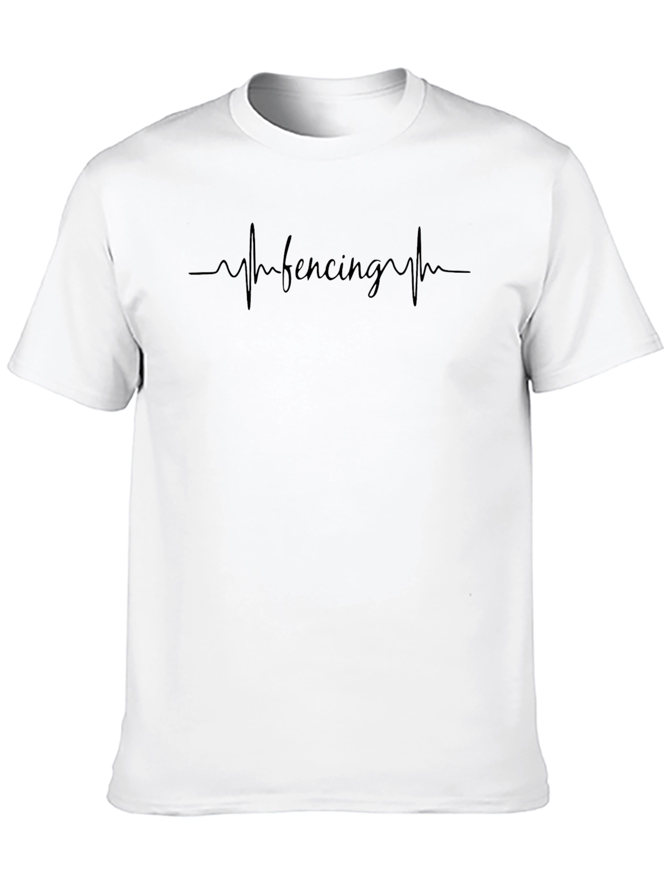 Fencing Heartbeat Graphic T-Shirt