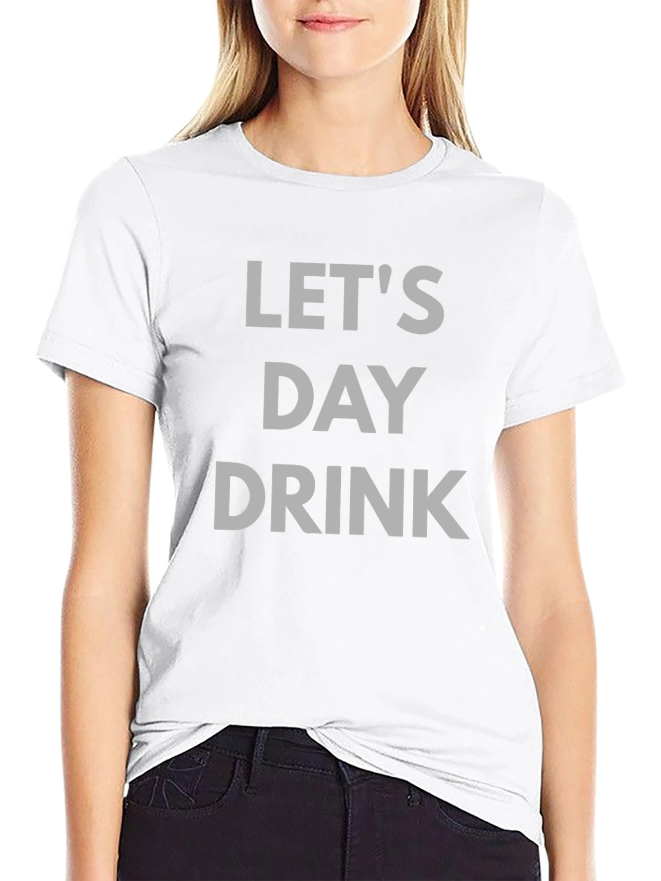 Lets Day Drink Graphic Tee - Black Cotton T-Shirt