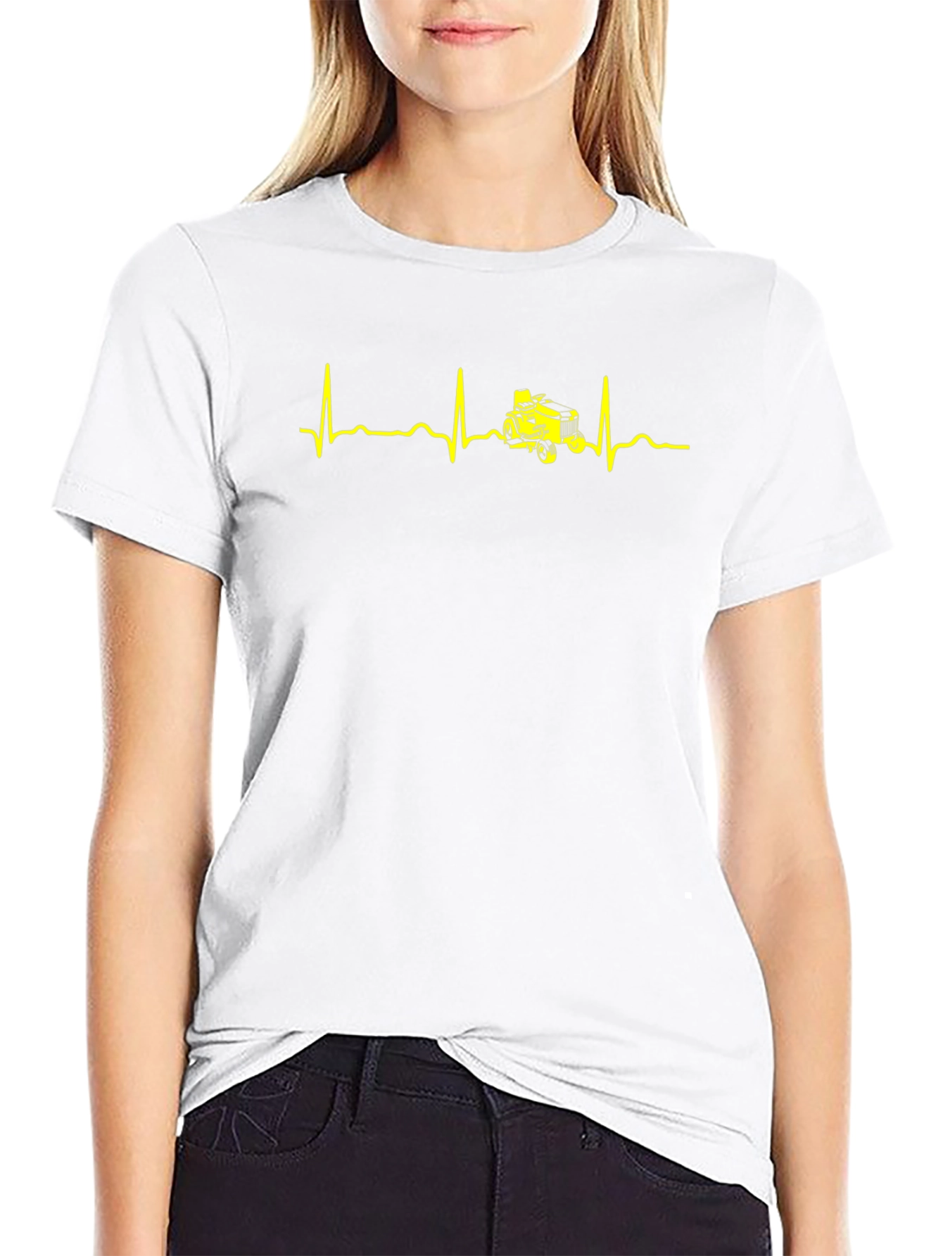 Tractor Heartbeat T-Shirt - Black