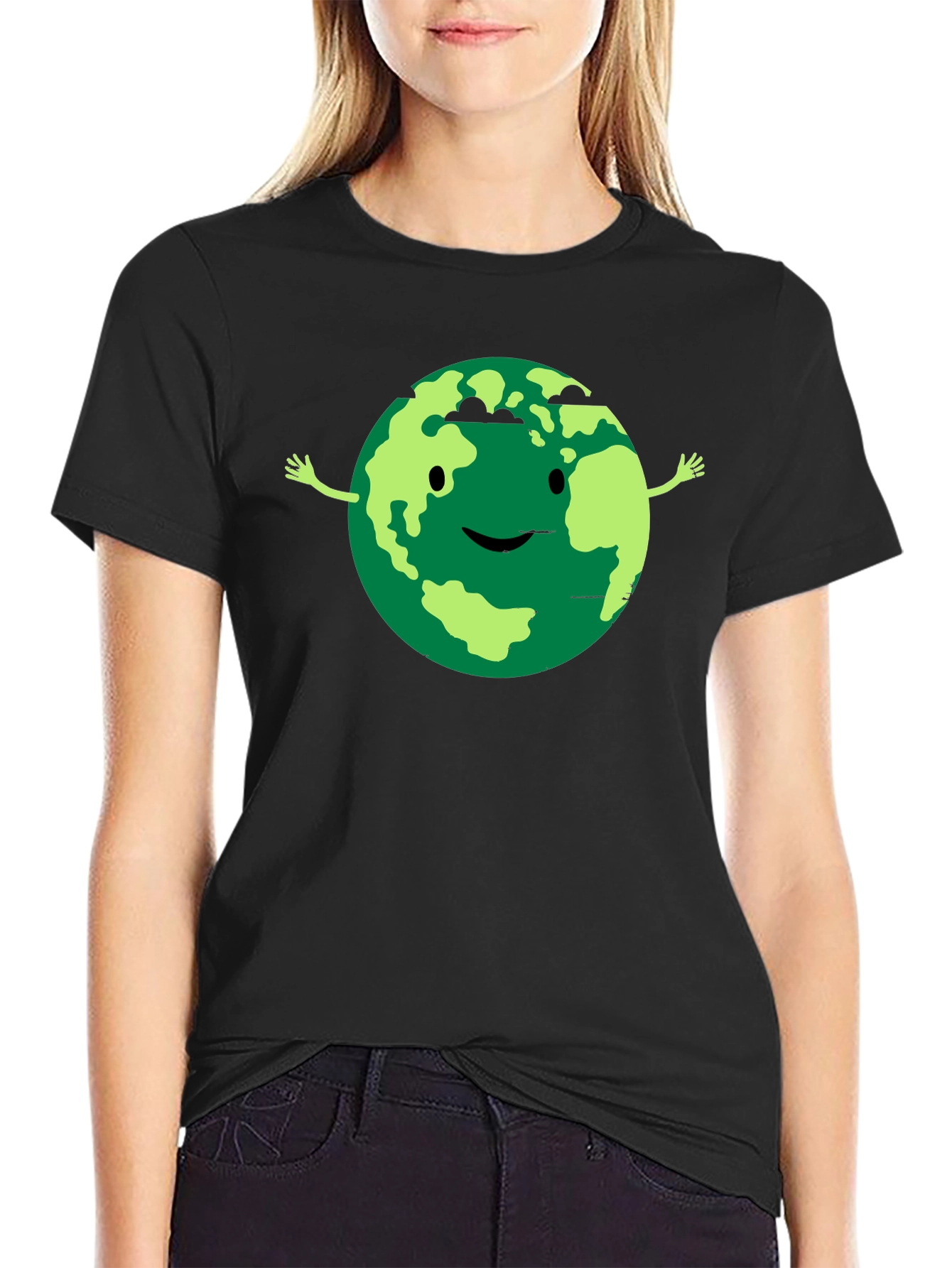 Earth Smiling Graphic T-Shirt