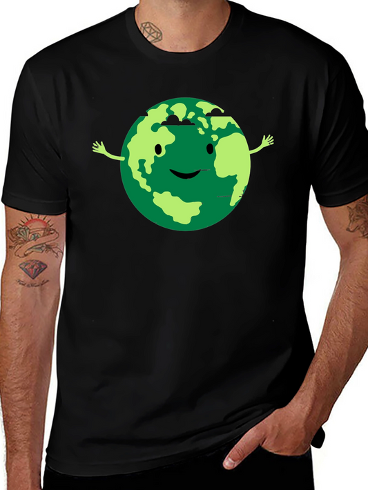 Earth Smiling Graphic T-Shirt