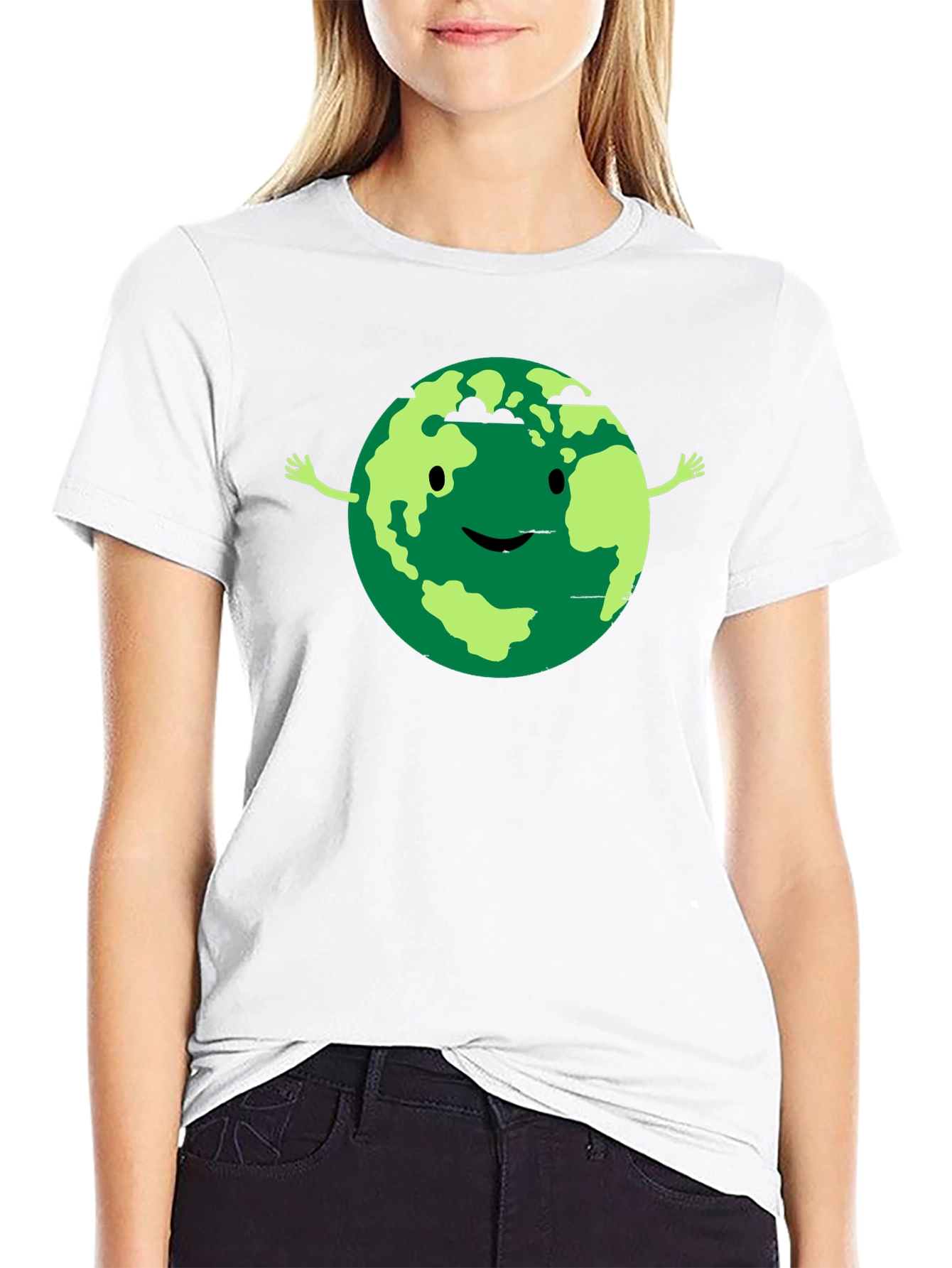 Earth Smiling Graphic T-Shirt