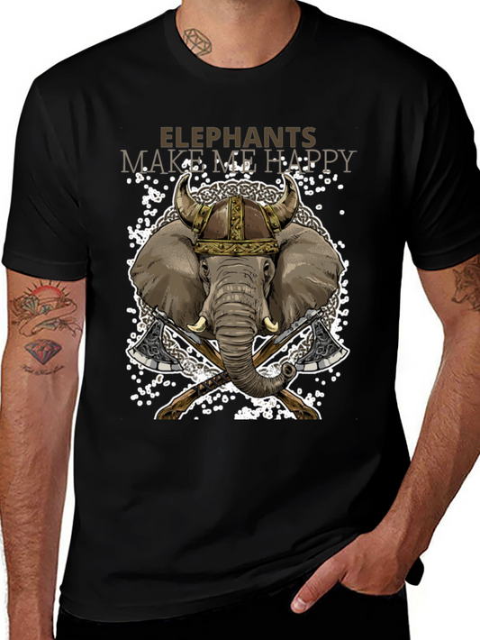 Elephant Viking T-Shirt: Make Me Happy