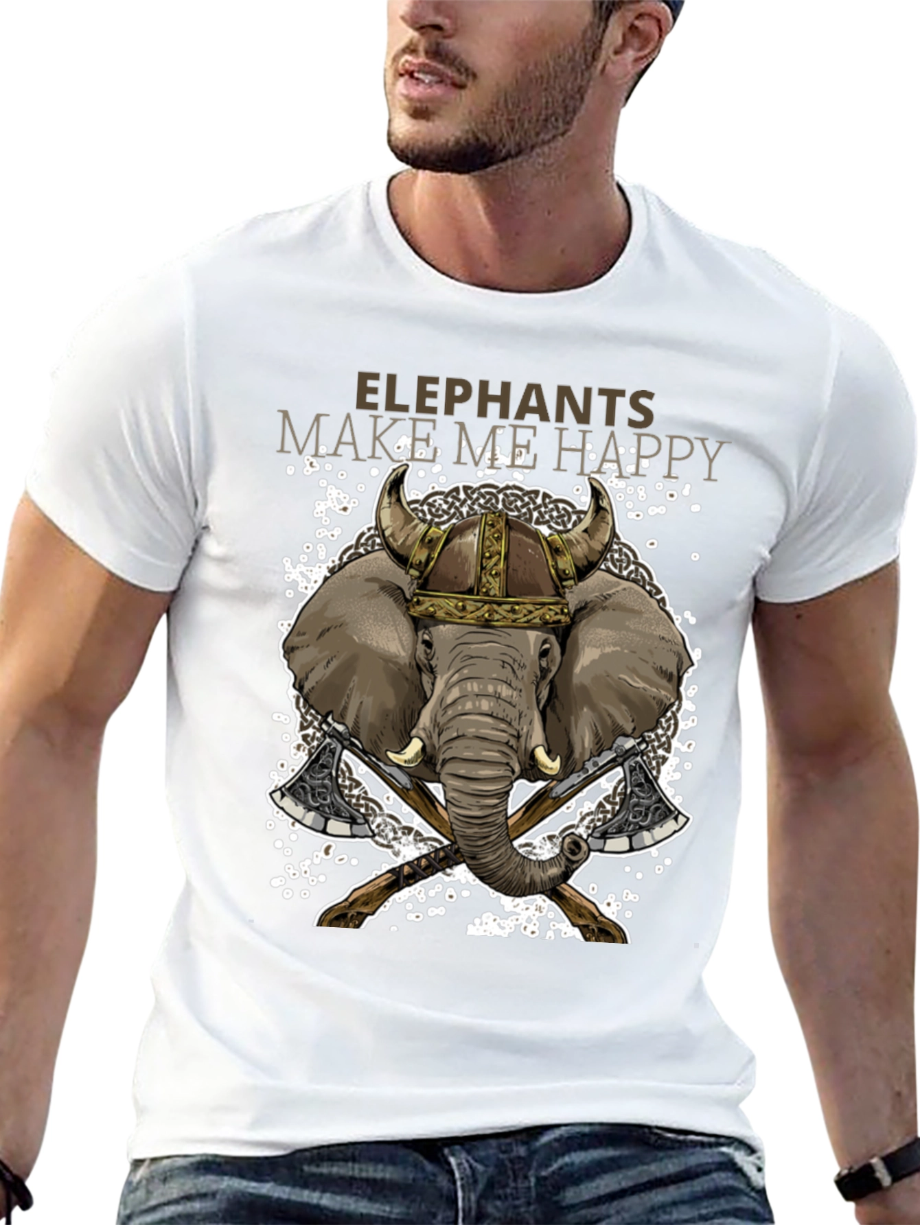 Elephant Viking T-Shirt: Make Me Happy