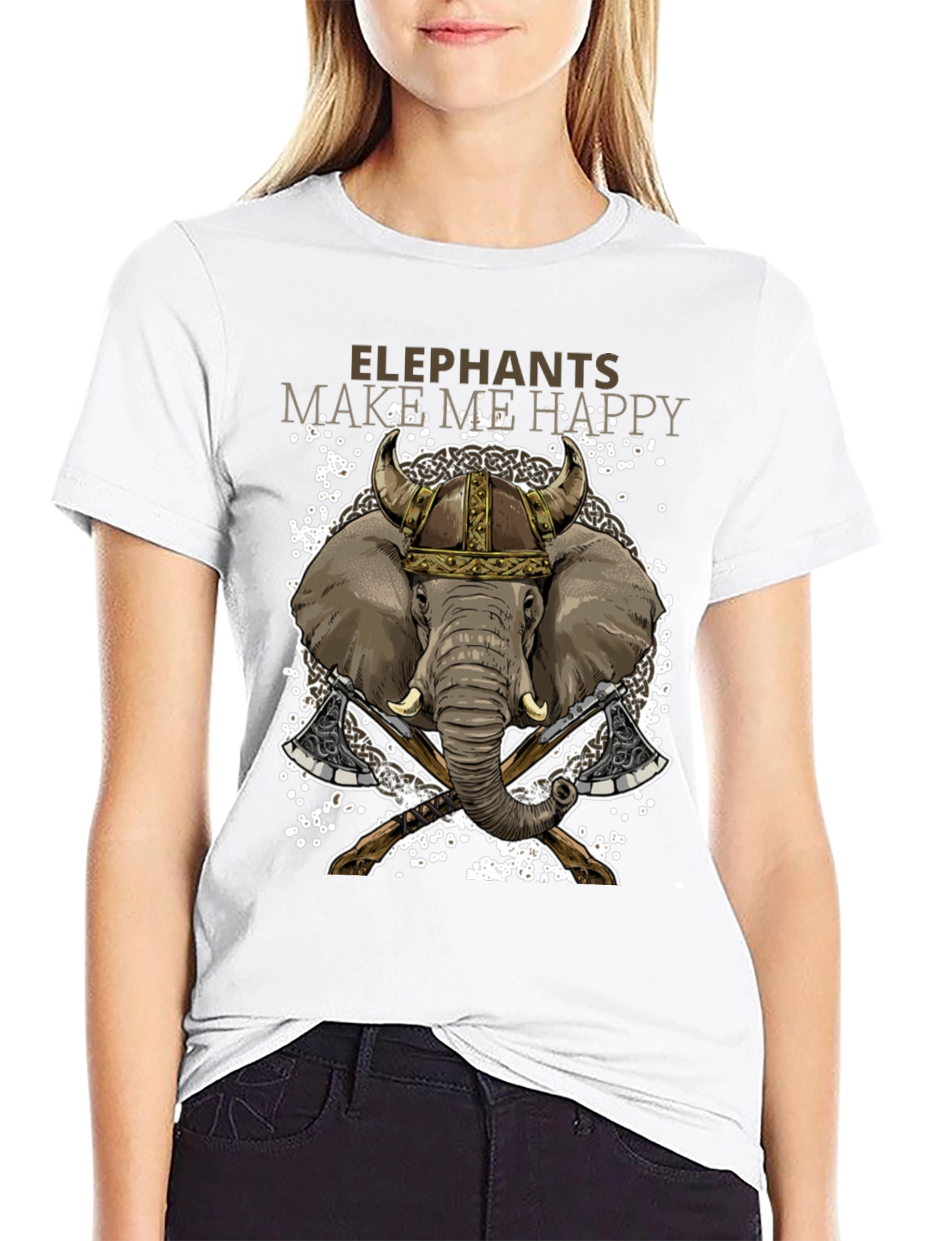 Elephant Viking T-Shirt: Make Me Happy