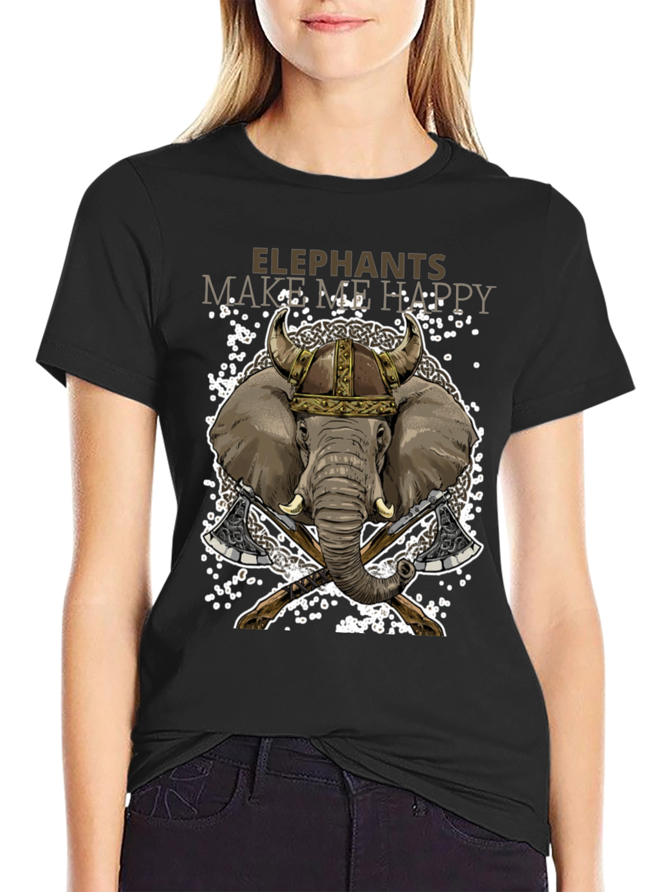 Elephant Viking T-Shirt: Make Me Happy