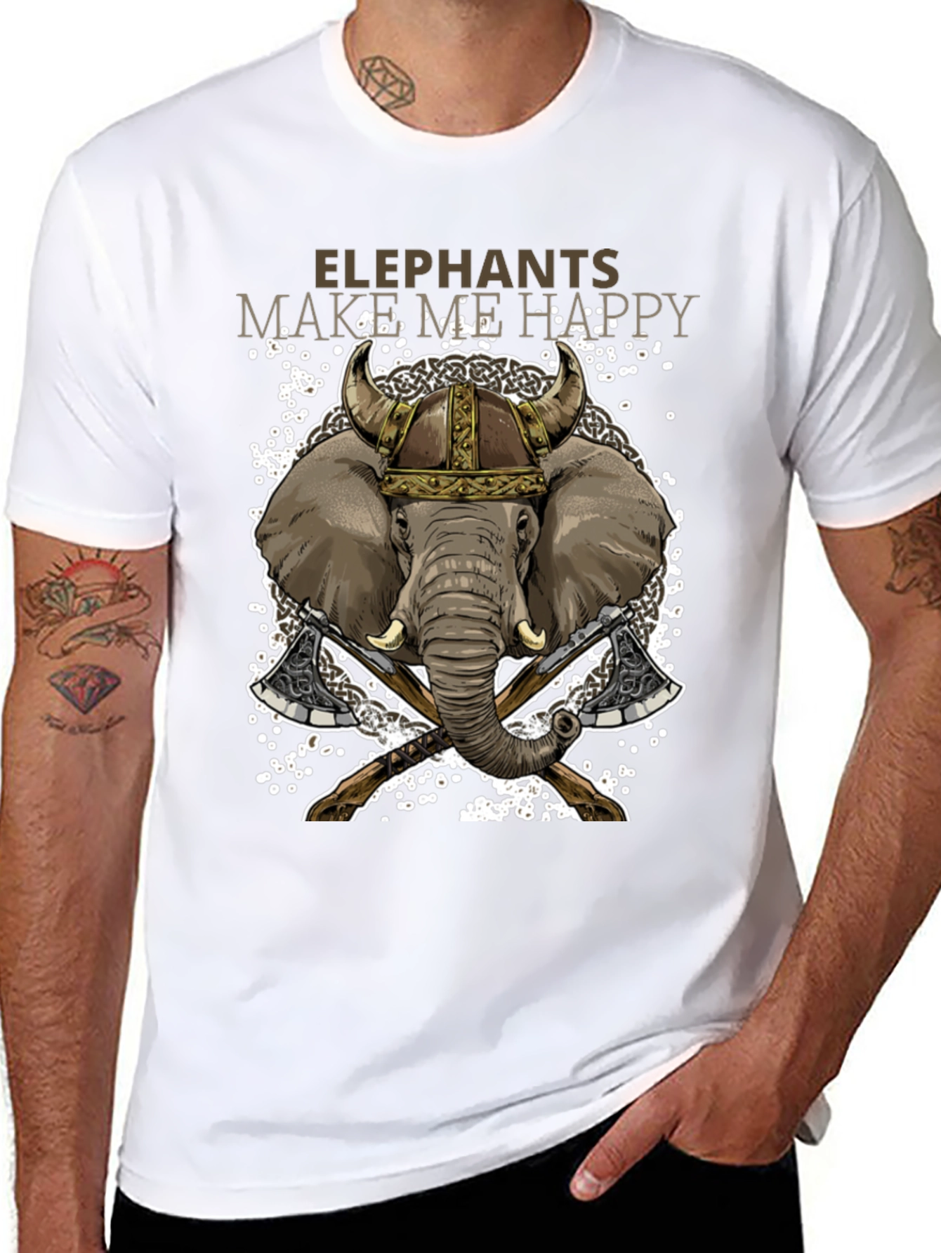 Elephant Viking T-Shirt: Make Me Happy