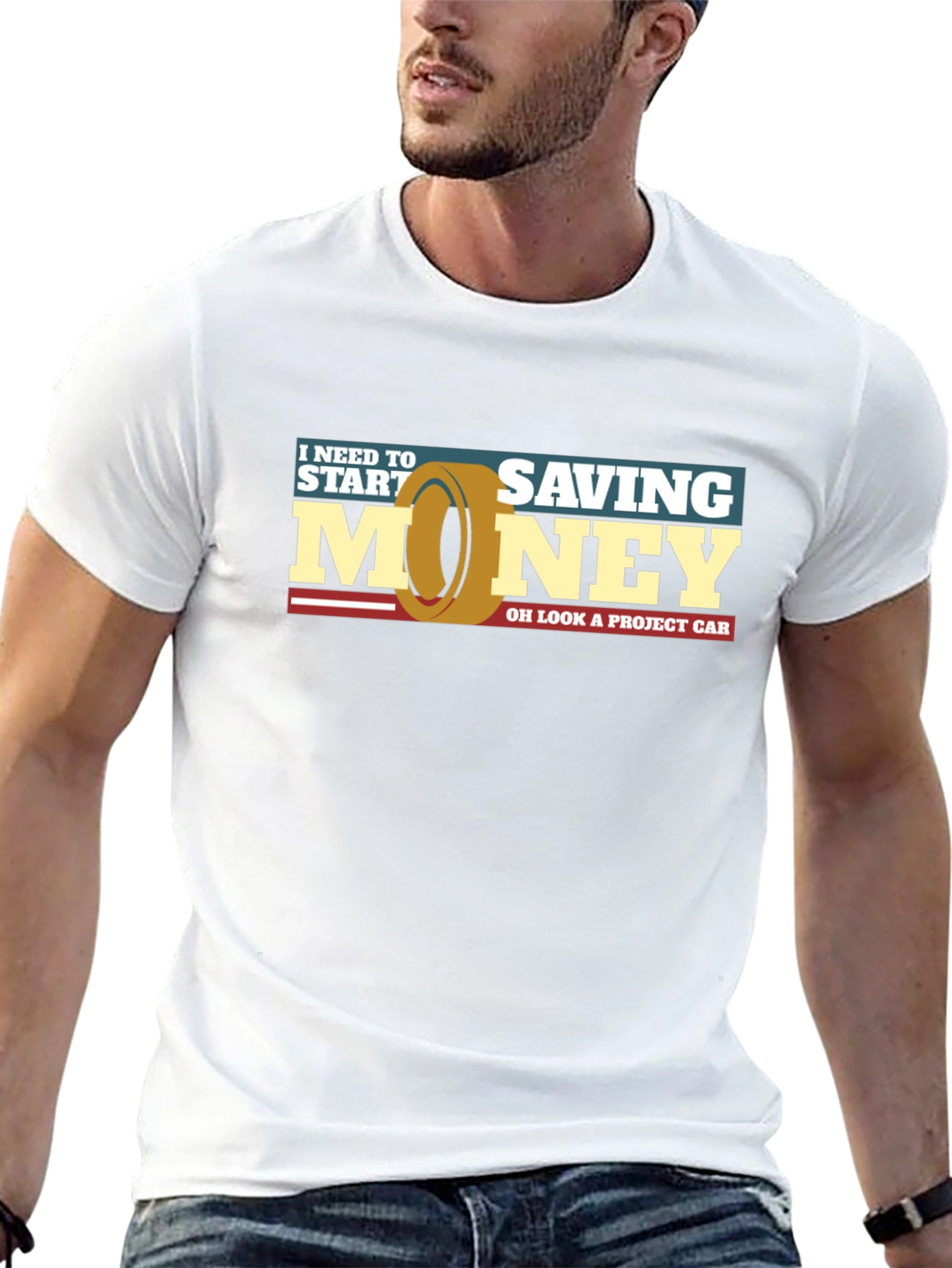 Funny Car Project T-Shirt - Saving Money Graphic Tee