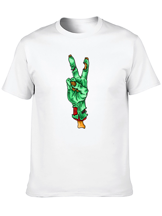 Zombie Peace Sign T-Shirt - Black