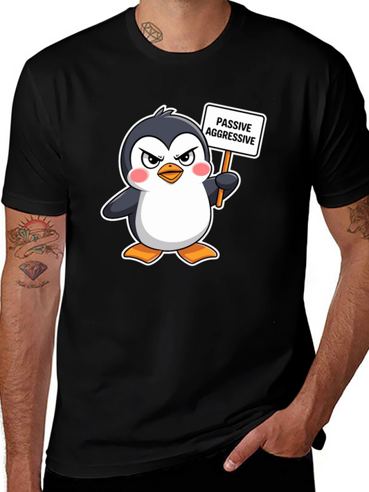 Passive Aggressive Penguin Graphic T-Shirt