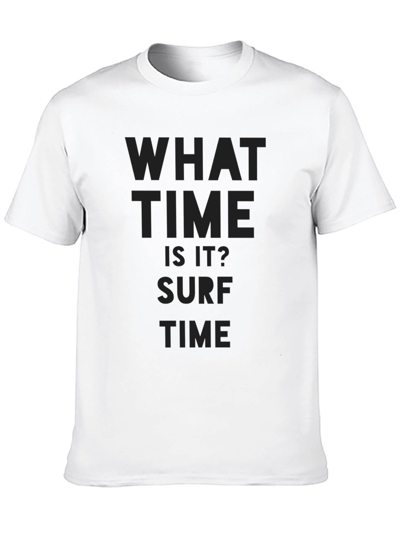 Surf Time T-Shirt - Black Crew Neck Tee