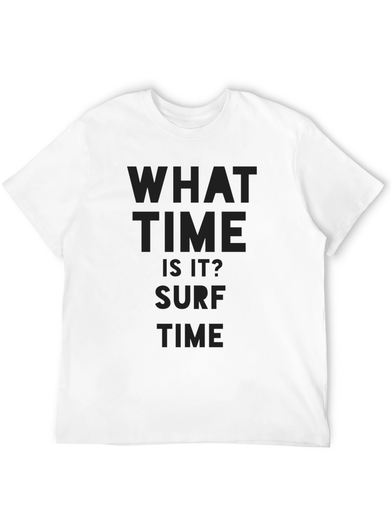 Surf Time T-Shirt - Black Crew Neck Tee